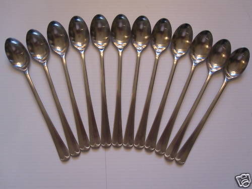 USA SELLER 12 Old English/King Edward Iced Tea Spoons 7.25″ FREE Ship US Only