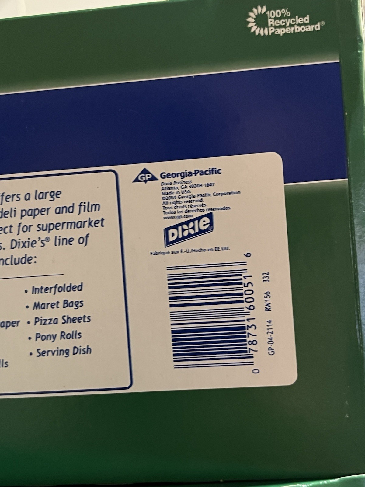 15″x10.75″ DIXIE RITE WRAP INTERFOLD DELI LIGHT WEIGHT DRY WAX PAPER 2000 SHEETS