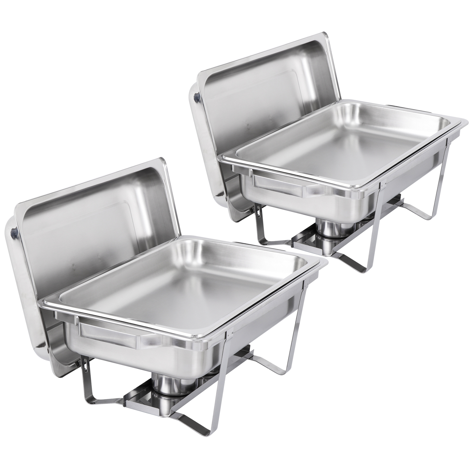 6 Pack Chafing Dish Buffet Set 8 Qt Stainless Steel Chafer Catering Warmer Set