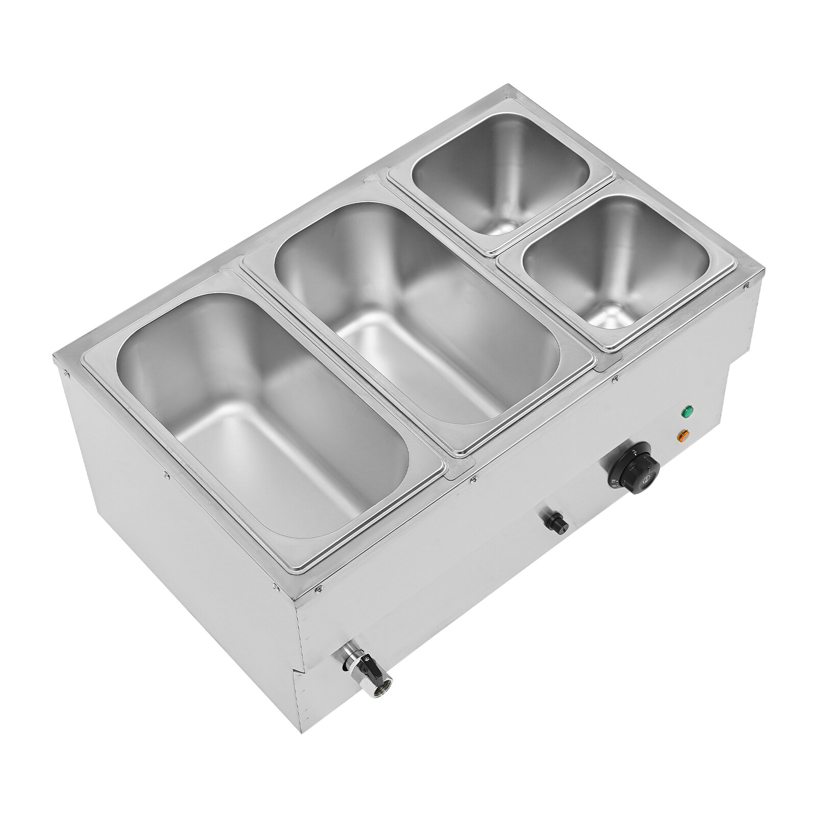 Electric Food Warmer 4-Pans Commercial Countertop Buffet Food Warmer 30-110℃