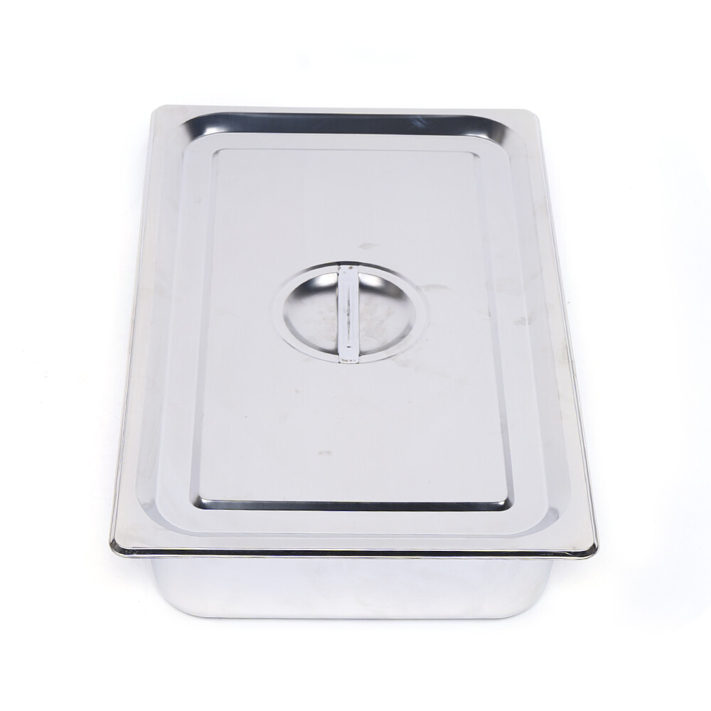 4-Pack Hotel Pans Commercial Steam Table Pan w/ Lid Stainless Steel Food Pan USA