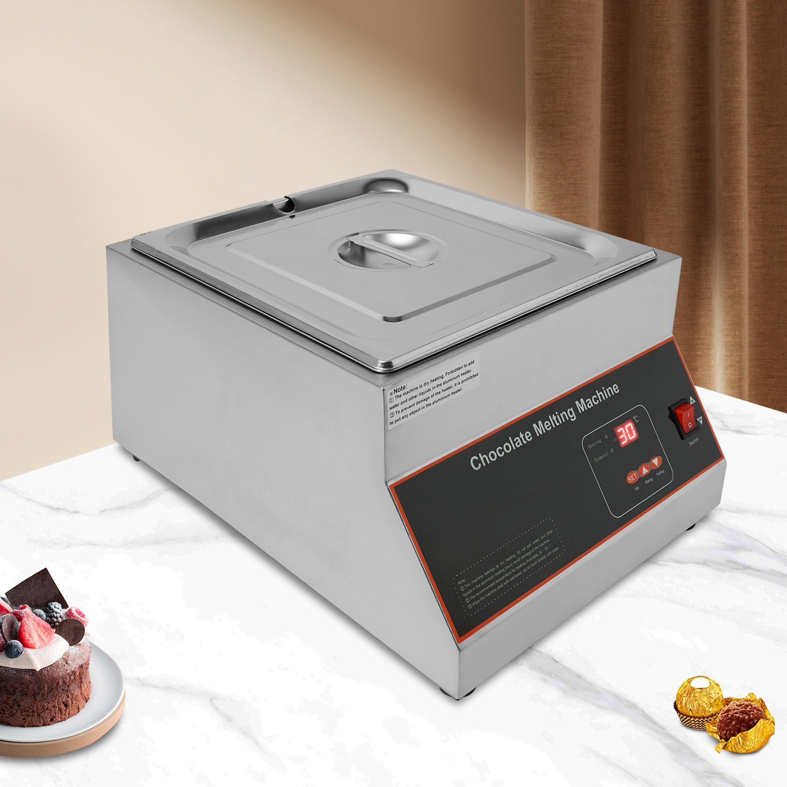 Professional Chocolate Melting Machine, Electric Chocolate Melting Pot 500W 110V