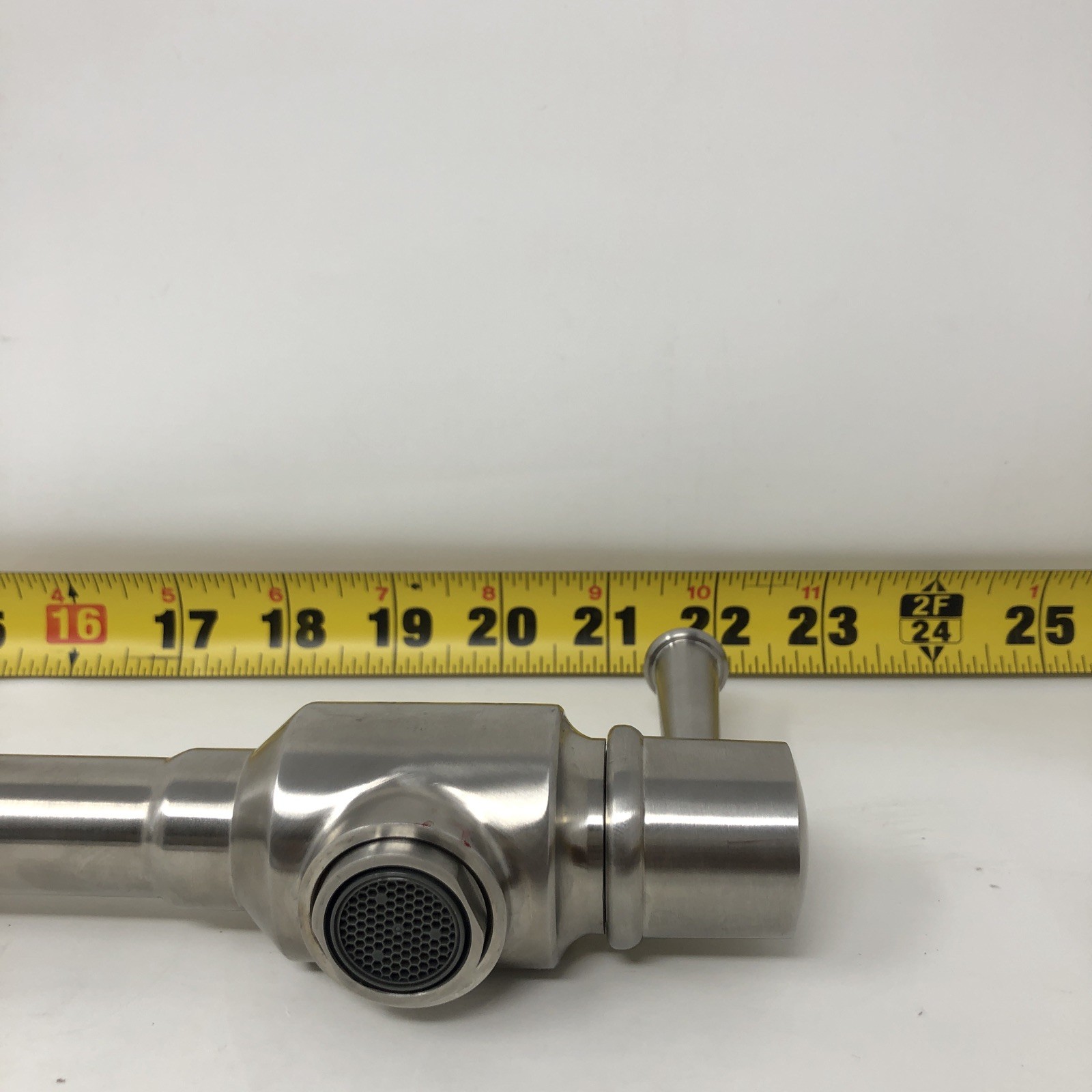 Wall Mounted Kitchen Faucet Brushed Nickel Swing Arm Folding Stretchable