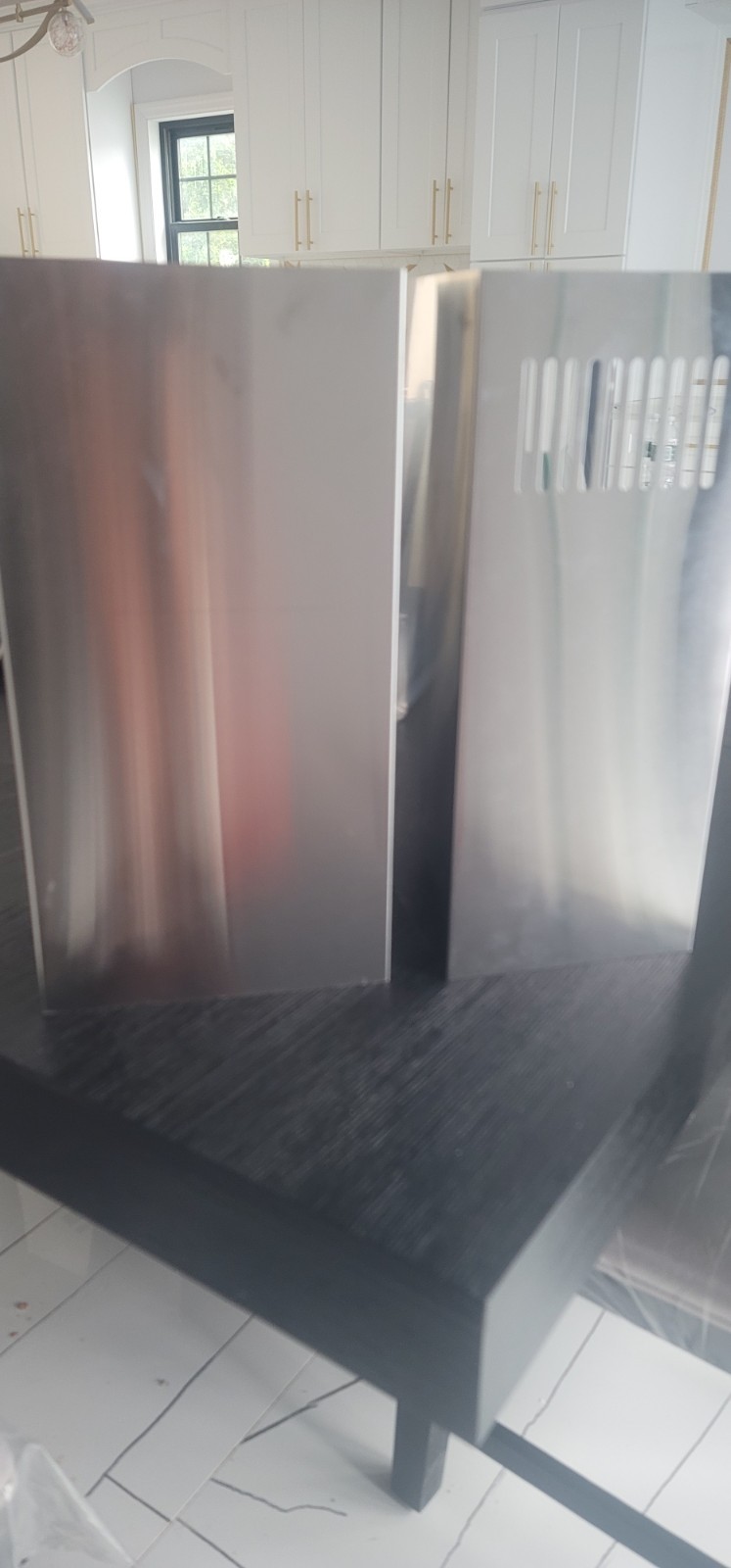 Stainless Steel Wall Mount Chimney Extension for FIREGAS Glass Range Hood