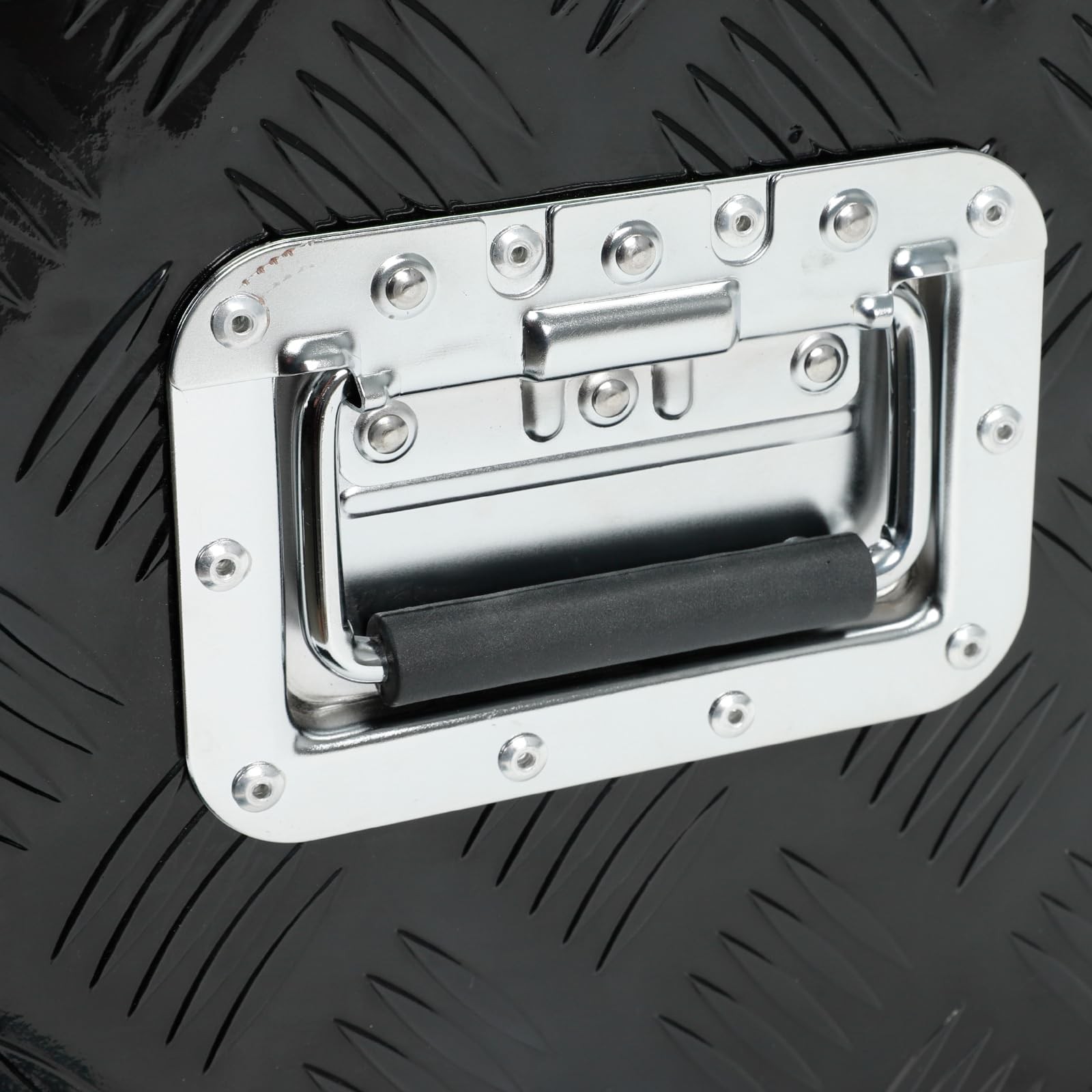 39x13x10 Black Aluminum Truck Bed Tool Box with Lock Keys Heavy Duty RV Trailer
