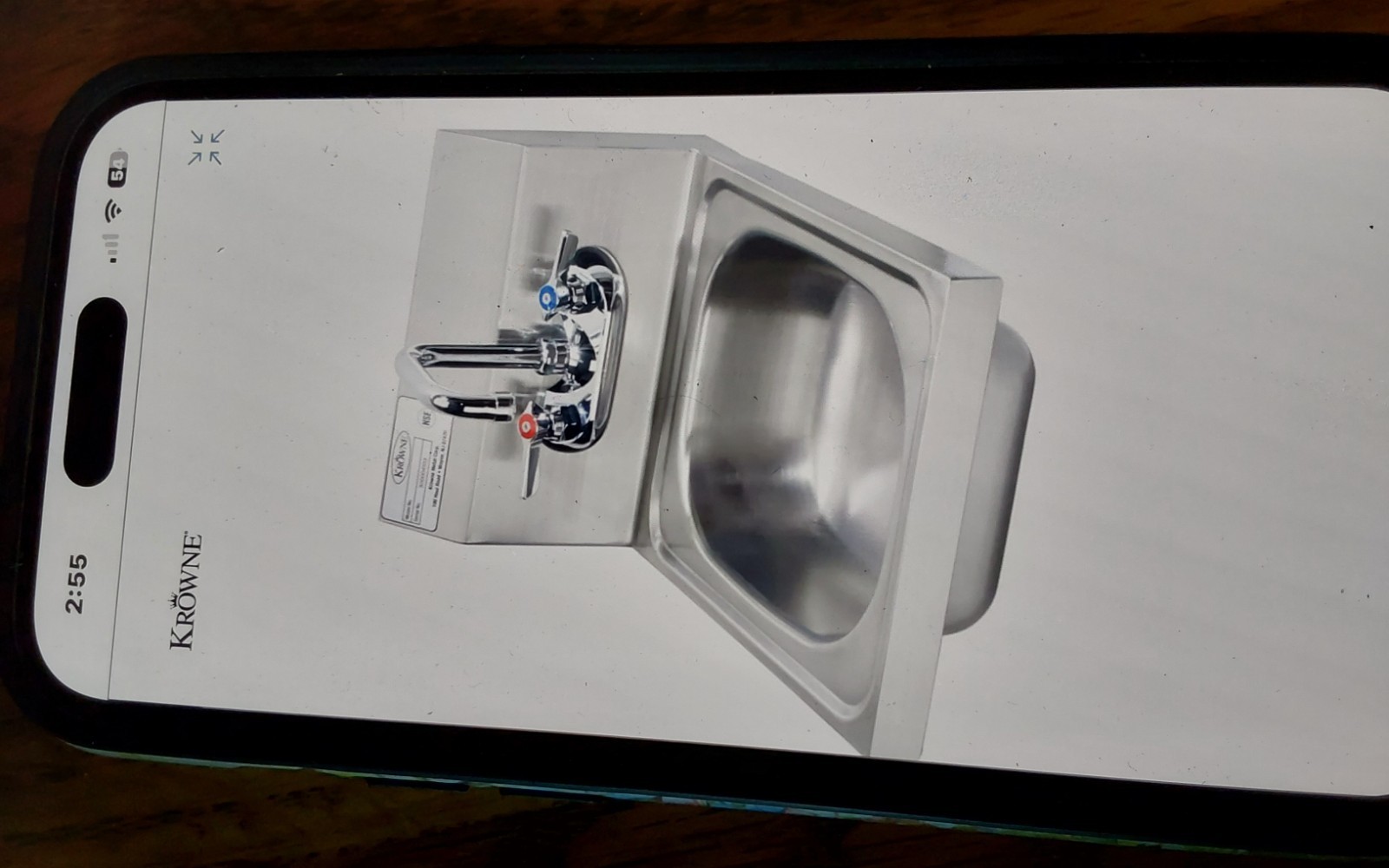 KROWNE HS-9L Space Saver Wall Mount Hand Sink