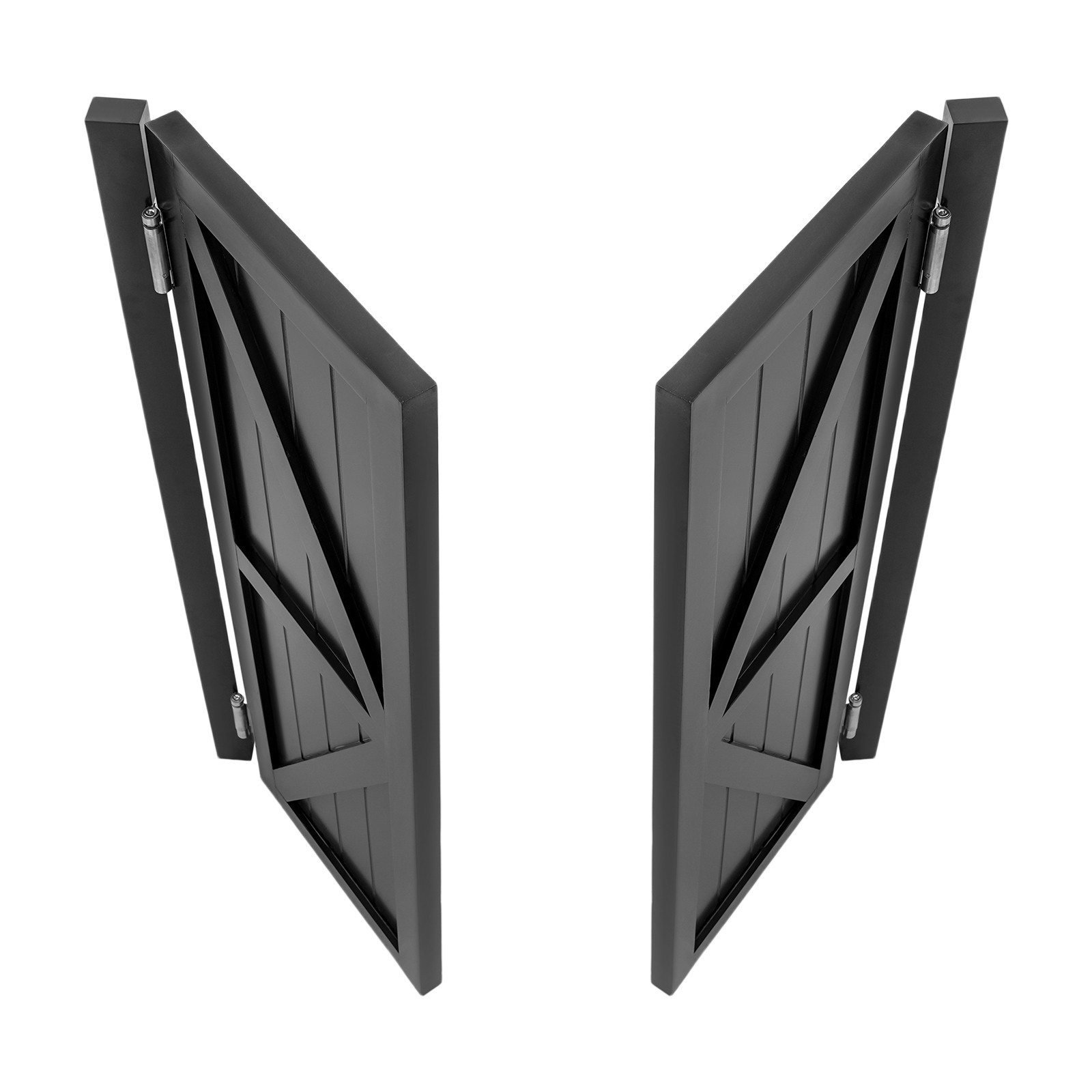 Wooden Partition Door 1*Pair Half-waist Partition Doors with Hinges for Entrance