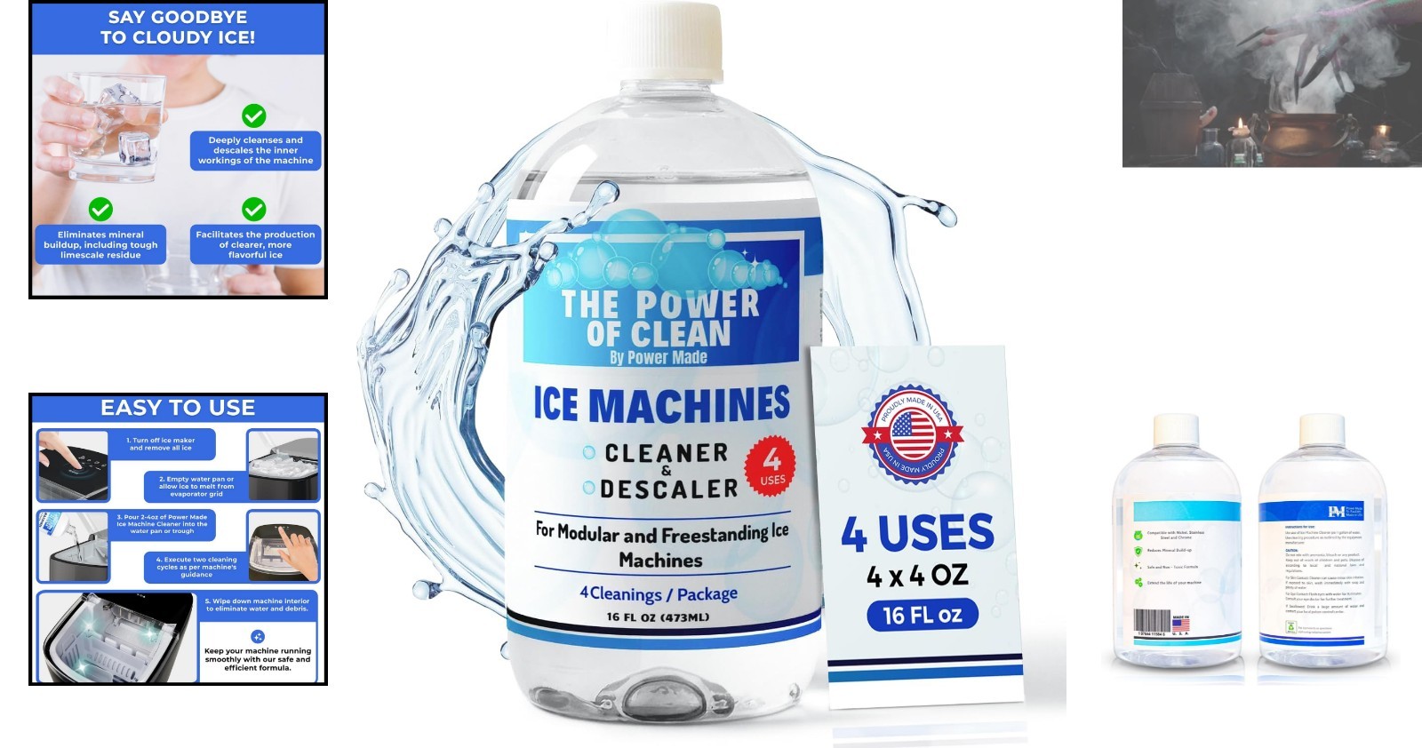 Universal Ice Maker Cleaner & Descaler 16 fl Oz – Ensure Refreshingly Clear Ice