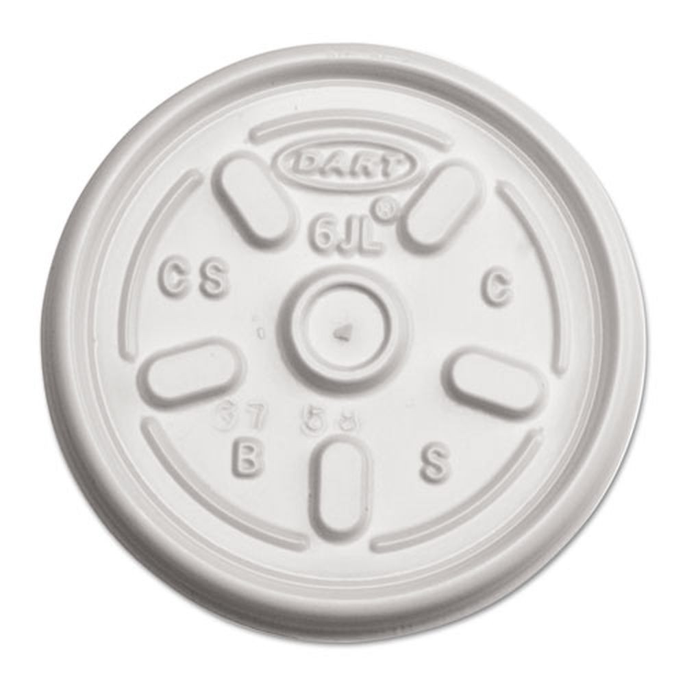 Dart 6JL Vented Plastic Lids for 3.5 oz to 6 oz. Containers – WT (1000/CT) New