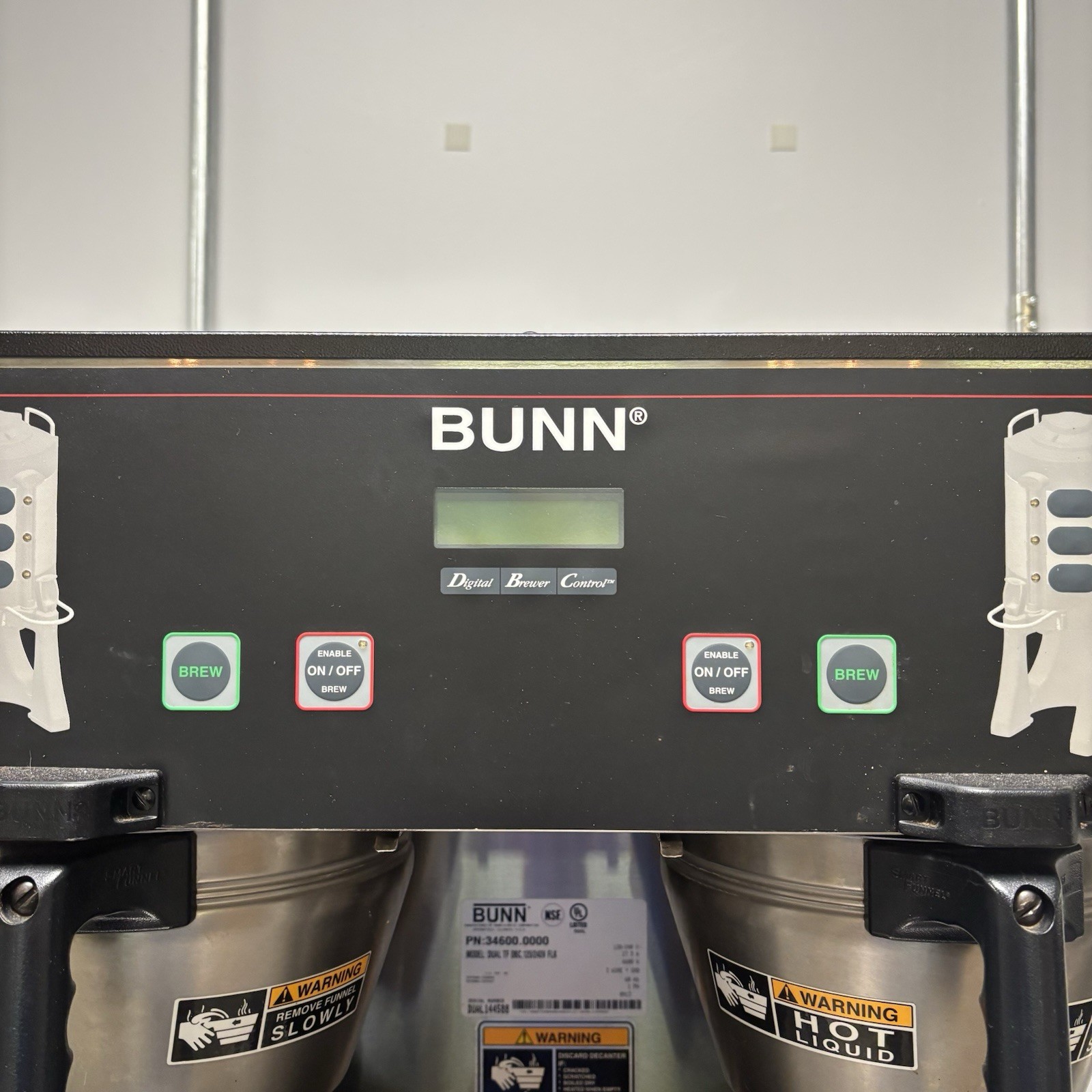 Bunn Dual Thermofresh TF DBC 120/240v Single Phase Digital Brew PICKUP MUST GO!!