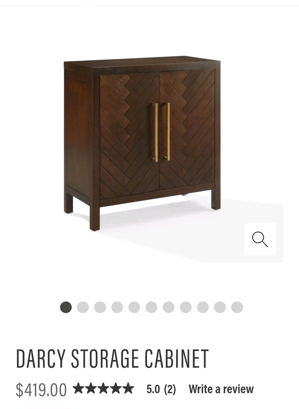 CROSLEY FURNITURE Darcy Dark Brown Accent Cabinet