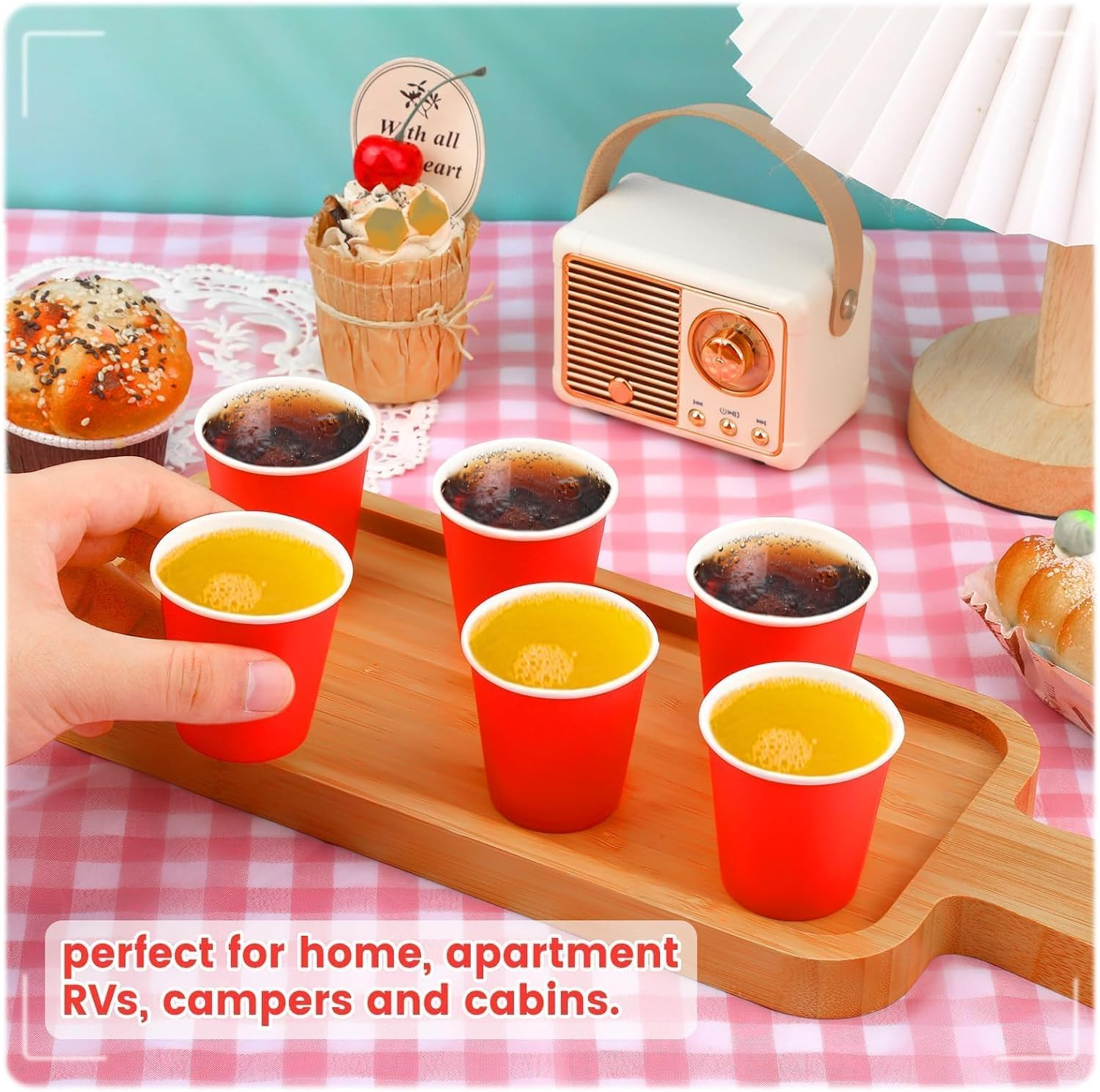 3 Oz Disposable Paper Cups, 50 Pack Bathroom Cups, 88Ml Small Paper Cups, Paper