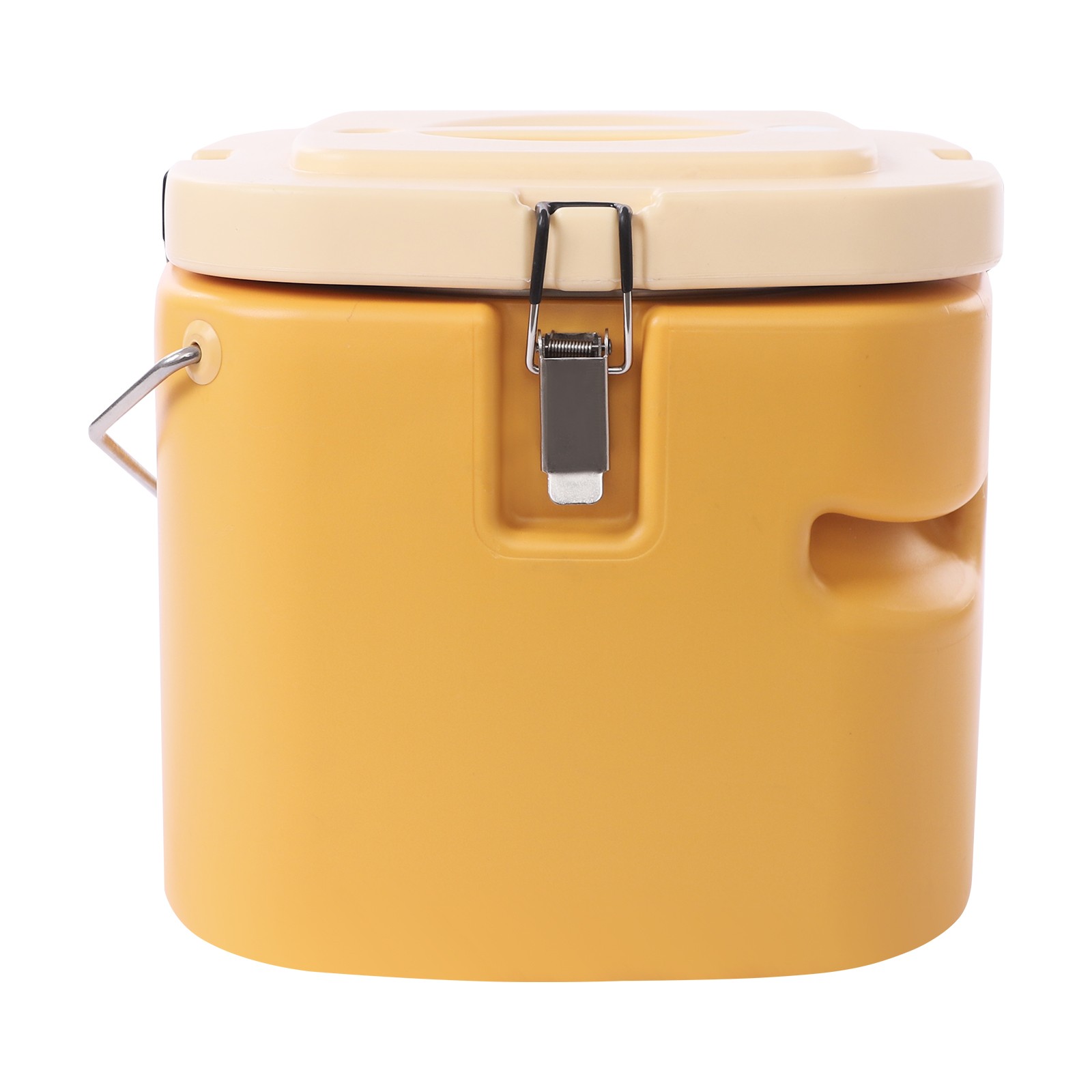 16L Commercial Insulated Soup Container Stainless Steel Portable Ginger Yellow