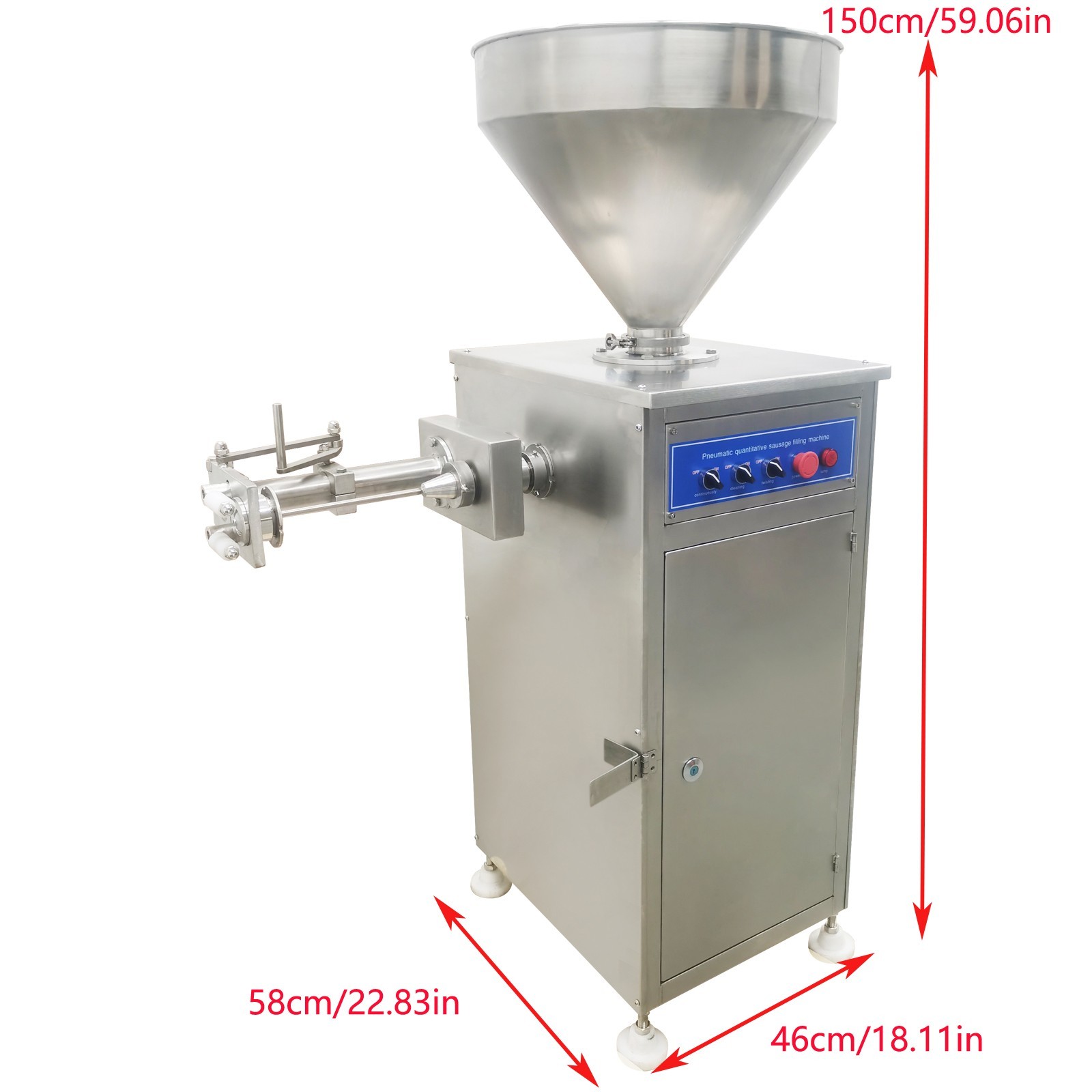 50L Pneumatic Quantitative Sausage Filling Machine 110V Meat Filler Machine