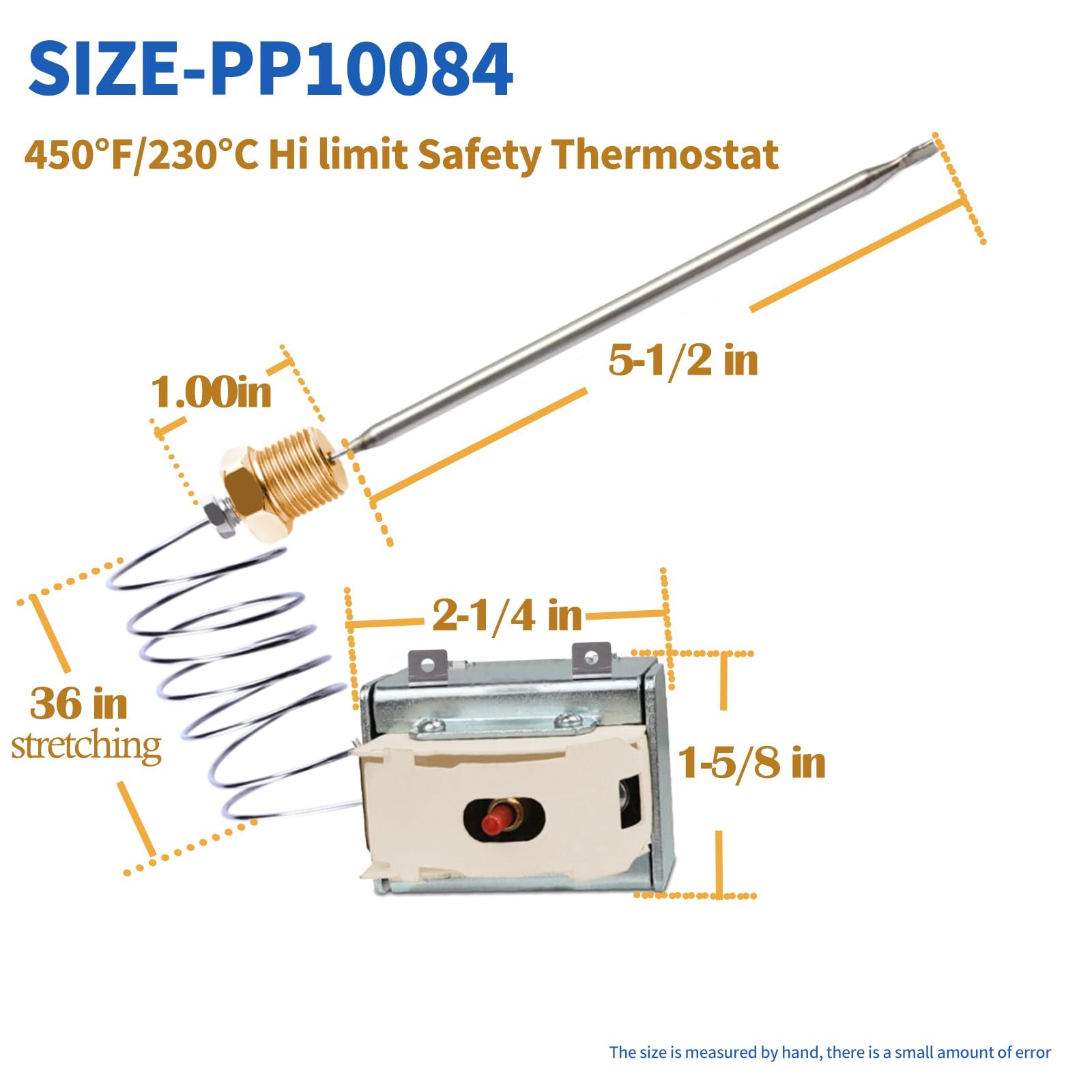 PP10084 High Limit Switch For Pitco All Gas Fryers Safety Thermostat 450F/232?