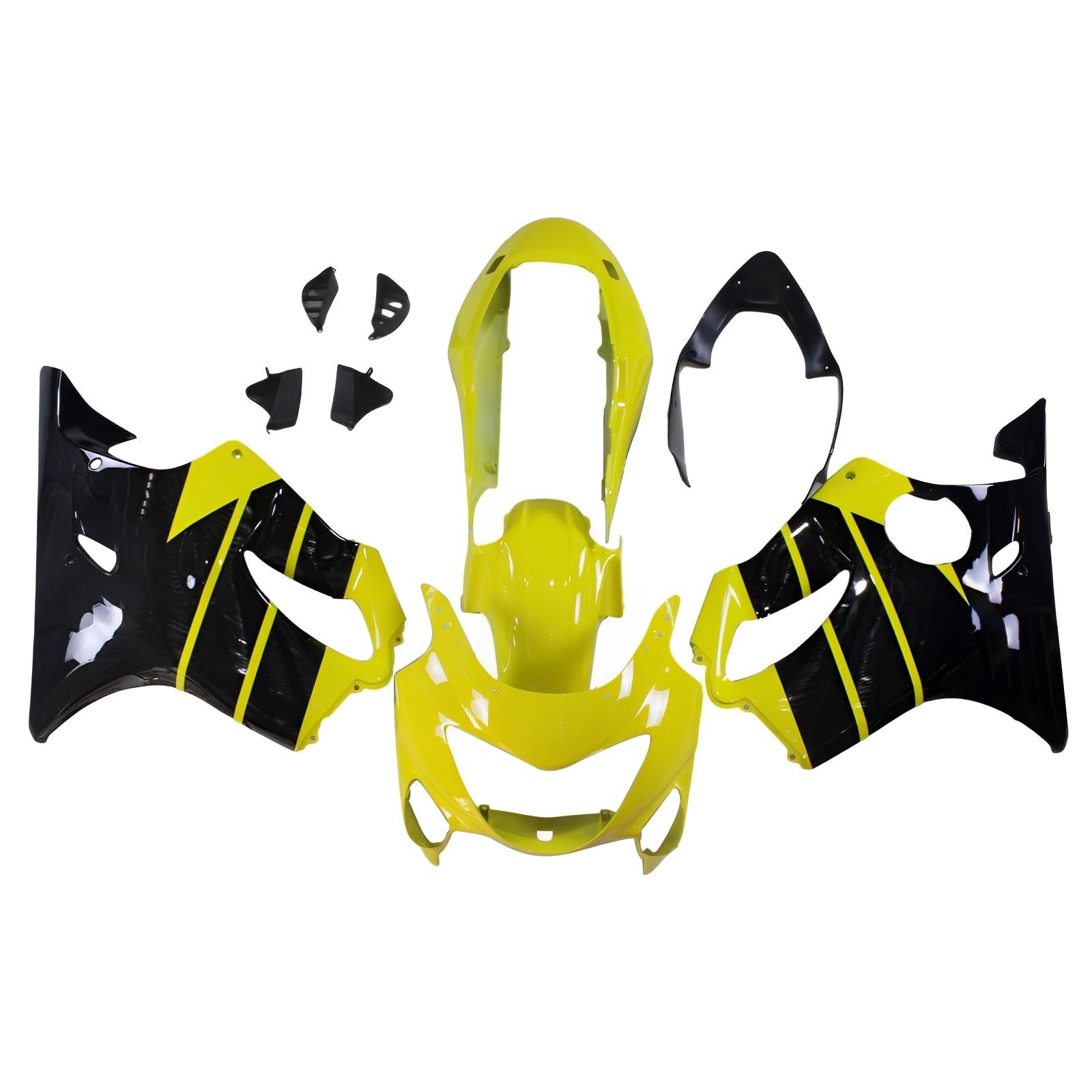 Yellow Black Full Fairings Kit Honda CBR600F4 1999 2000 Injection Mold Bodywork