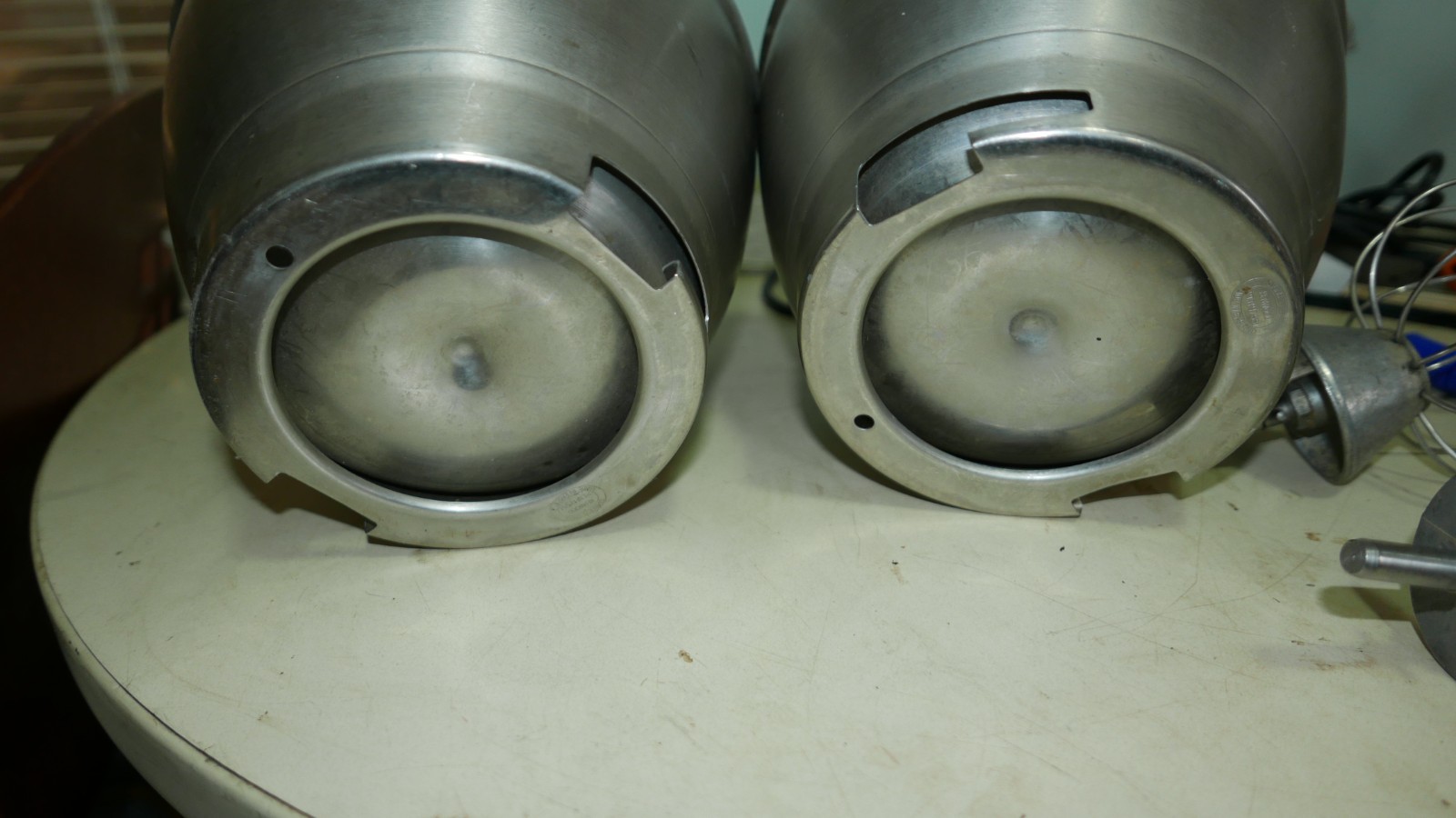 Lot of 2 Stainless Steel Kenwood 17551 Mixer Bowls + 1 each Beater & Whisk