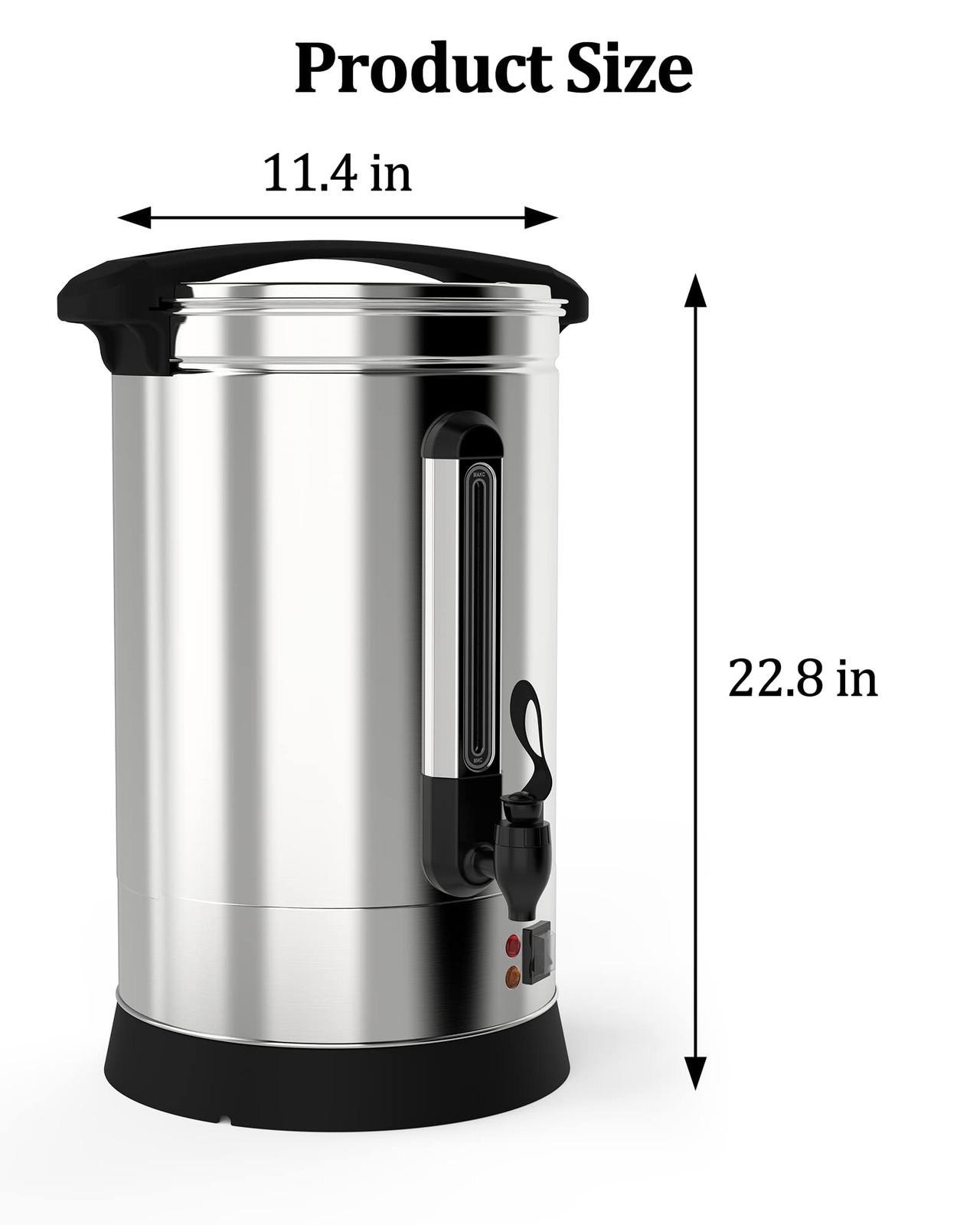 Dripless Faucet Fitted 18L Commercial Coffee Maker 120 Cup Stainless Steel Coffe