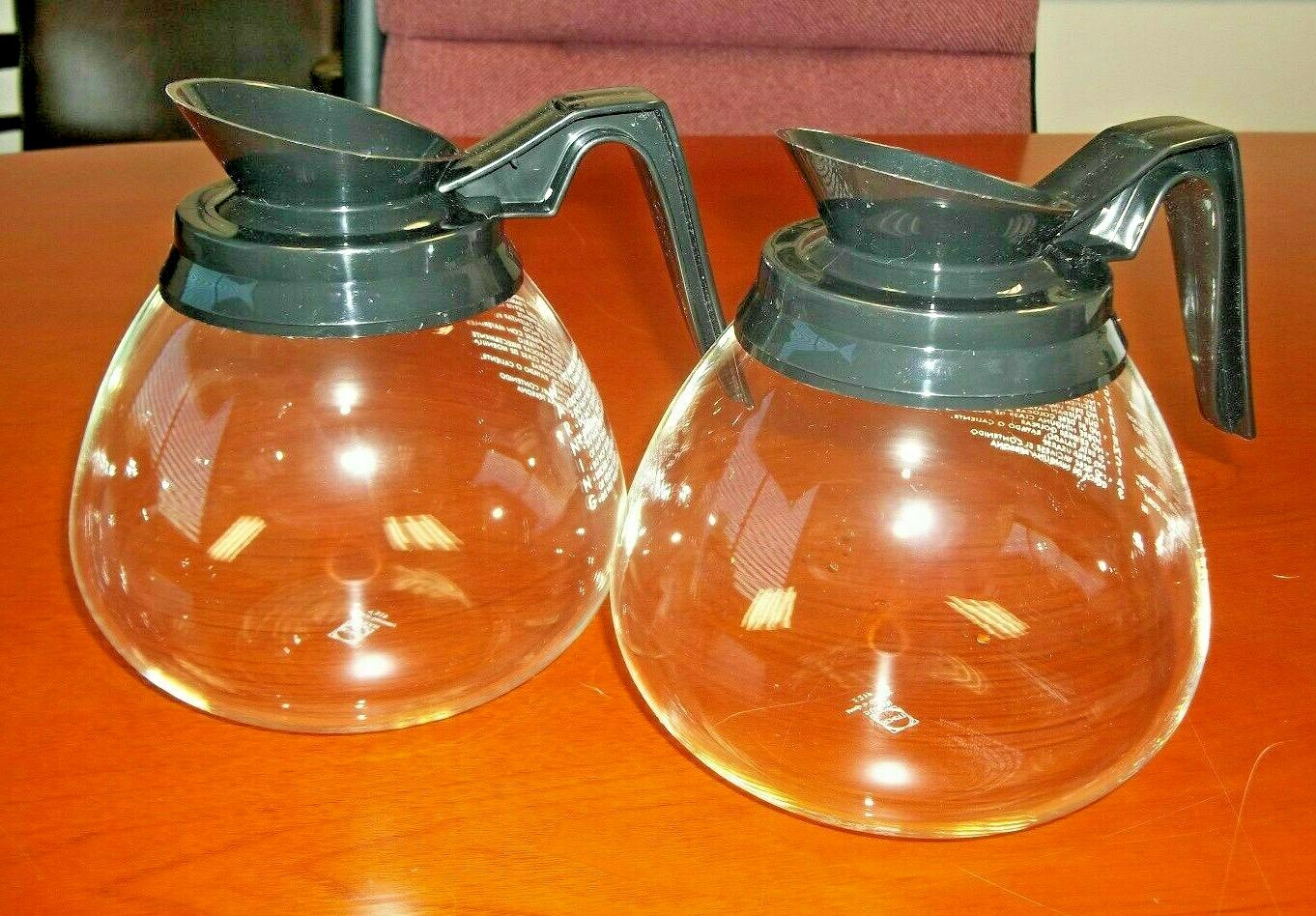 2 Pk – For BUNN – 64 oz. Commercial Coffee Pot/Carafe/Decanter – BLACK – NEW!