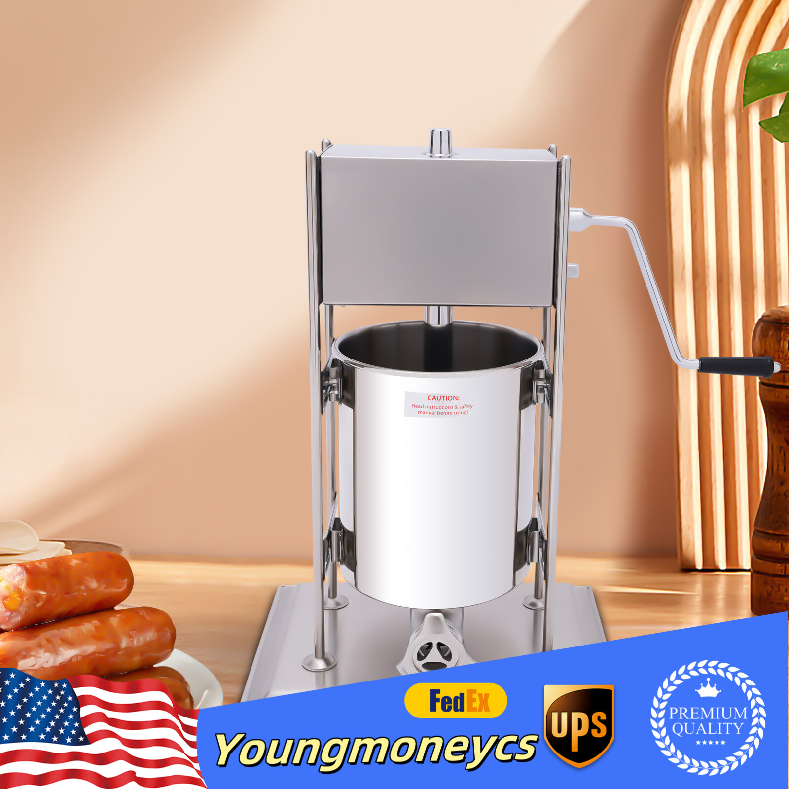 For Commercial Manual Spanish Churro Machine Vertical Churrera Churros Maker 10L