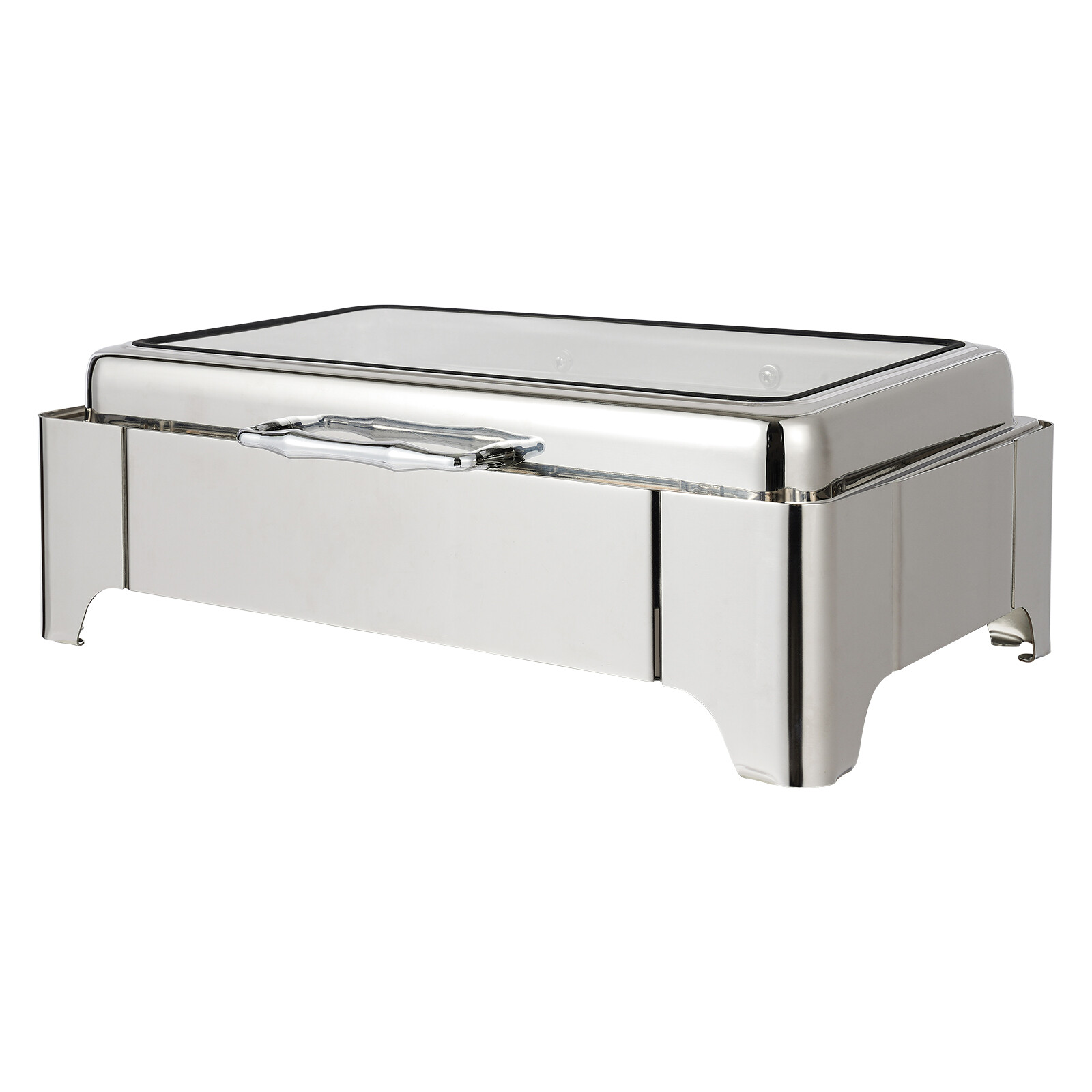 Stainless Steel Chafing Dish Set with 2 Compartments, 9L Electric Warmer