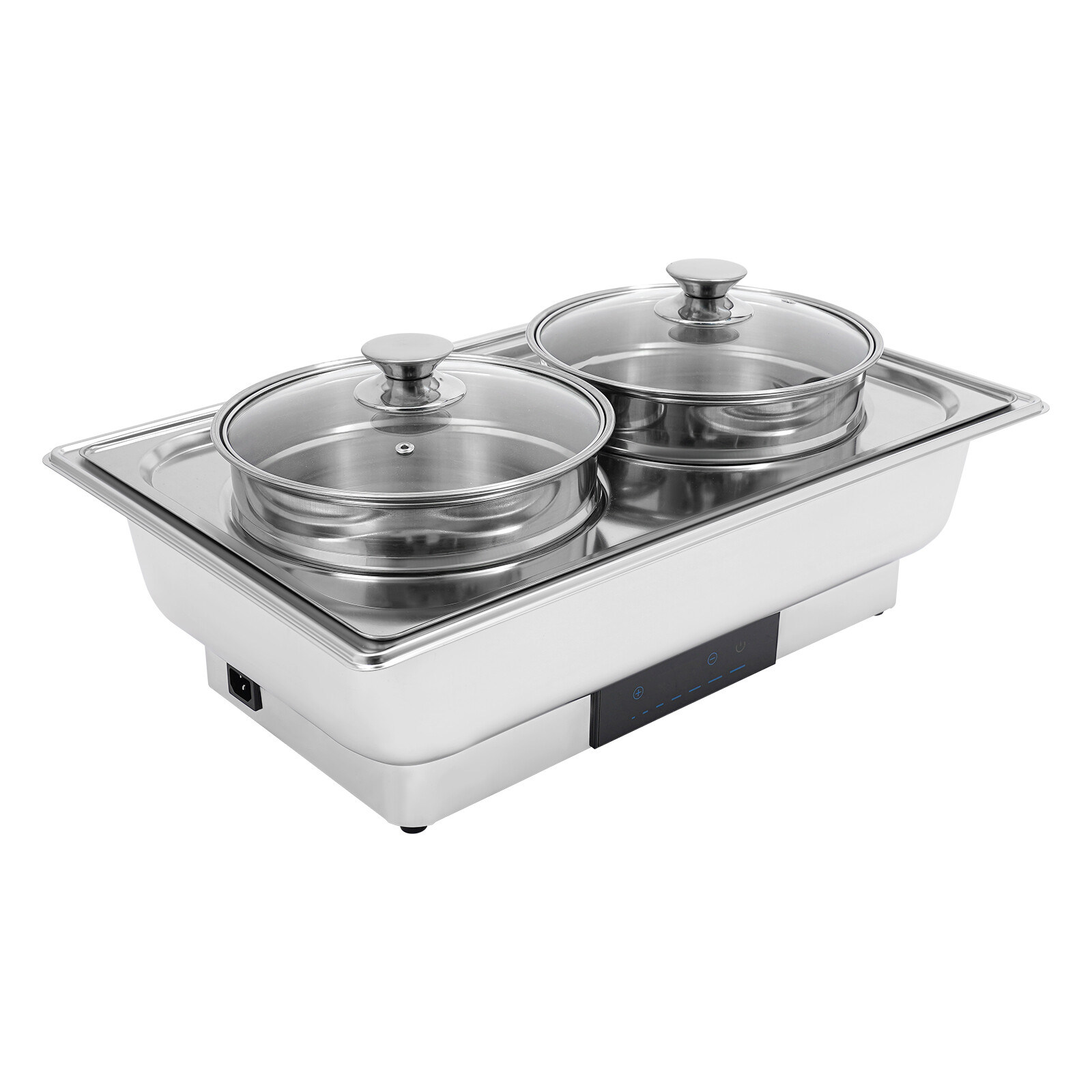 2-Pan Commercial Electric Food Warmer 8L Stainless Steel Food Warmer 95-194??F