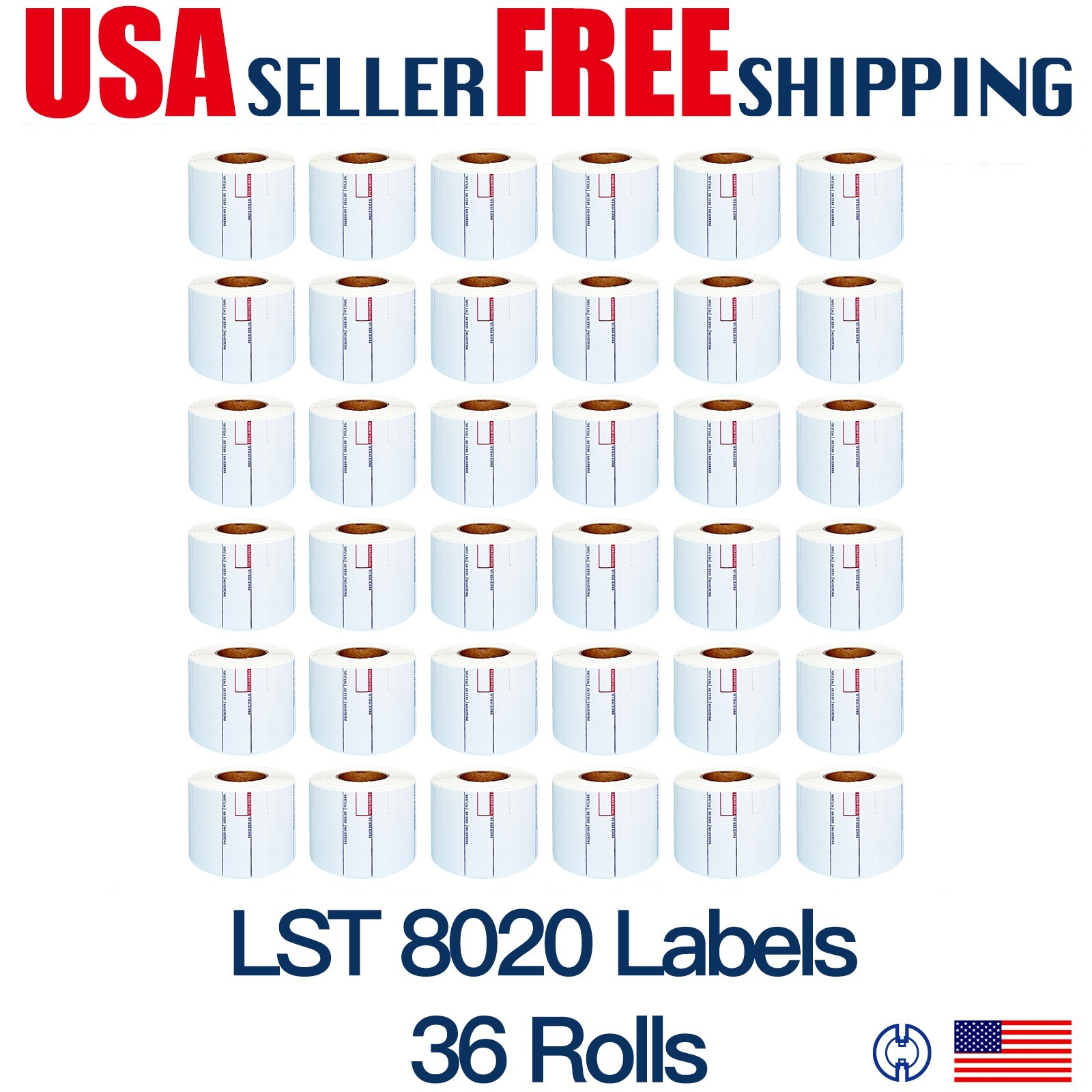 CAS LST-8020 Printing Scale Label, 58 x 60 mm, UPC/Ingredients x 36 Rolls Box