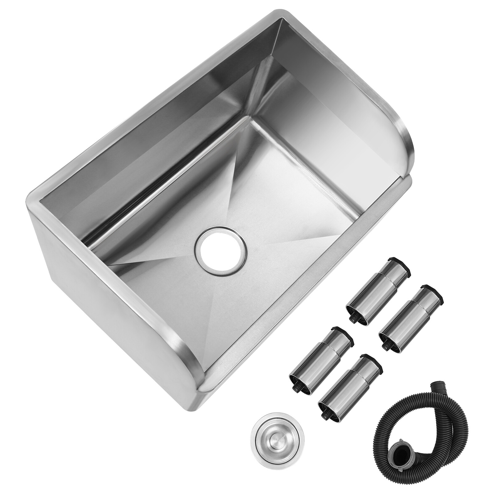 Commercial Stainless Steel Floor Mop Sink – 24″ x 16″ x 22″, 12″ Deep Basin