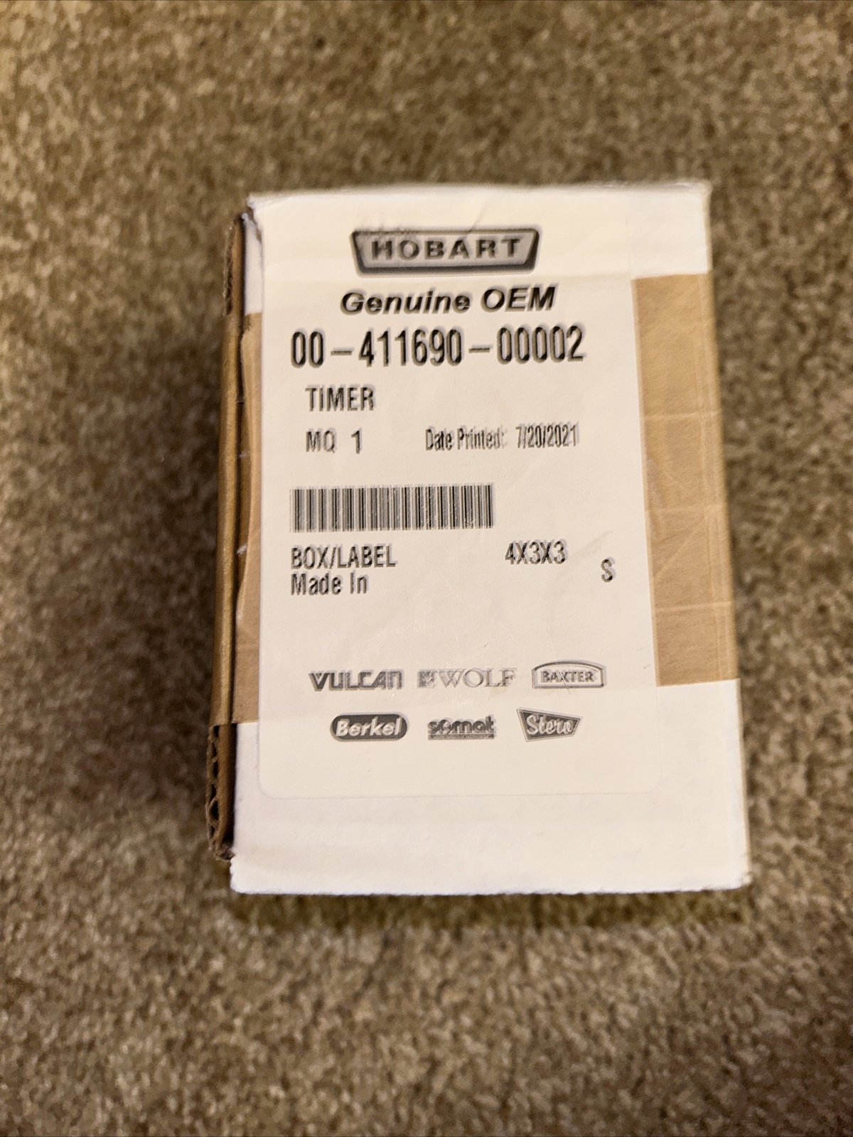 00-411690-00002 Timer (Hobart). Vulcan