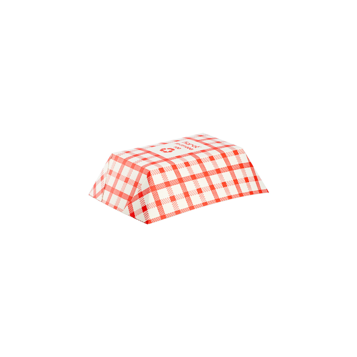Karat Food Tray – Shepherd’s Check (Red) – 1.0 lb, FP-FT100G