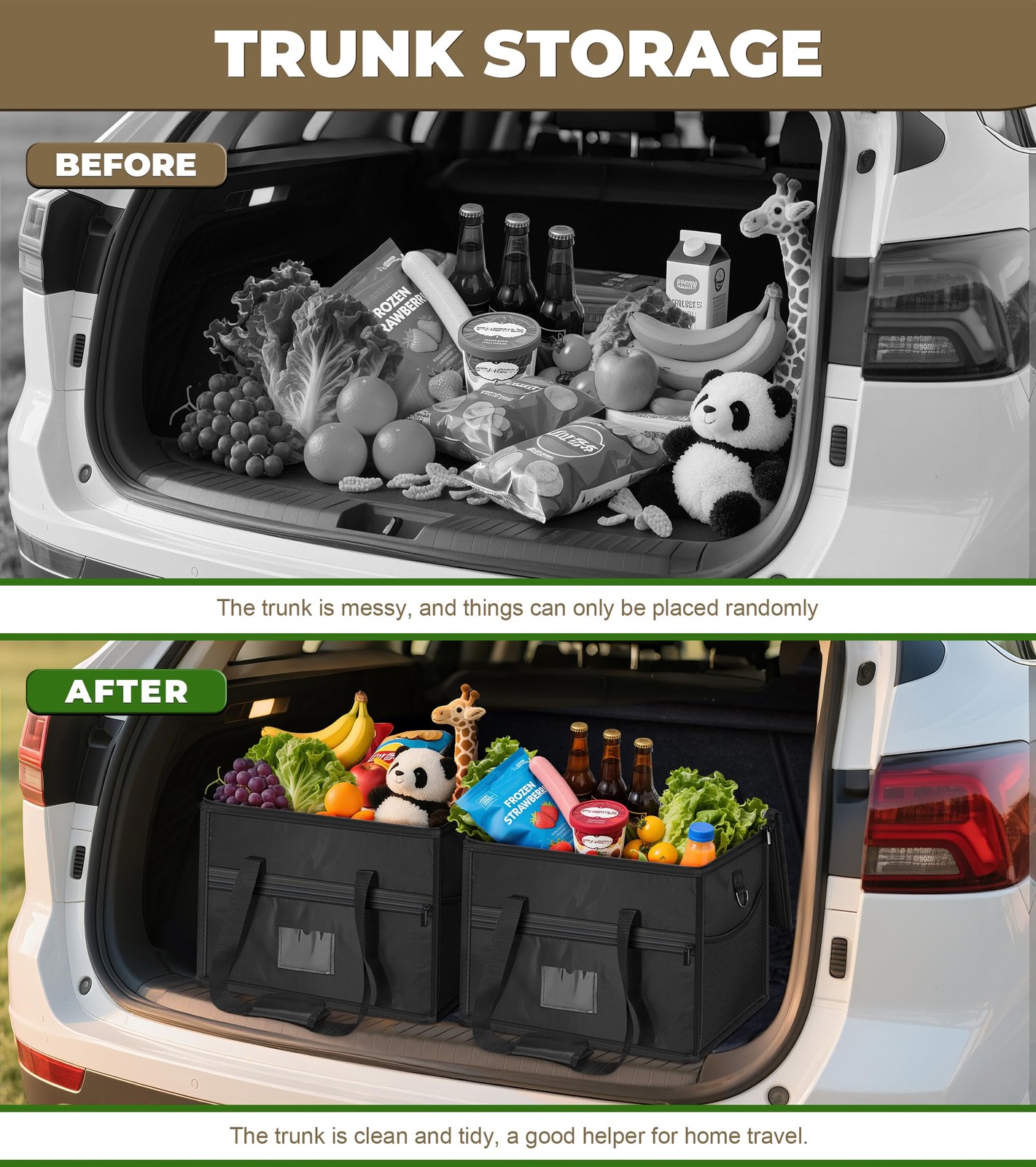40L Insulated Food Delivery Bag, Heavy-Duty 16x12x11 inches, Black