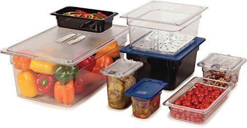 Plastic Food Pan 1/9 Size 6 Inches Deep Clear for Kitchen and Restaurant Use