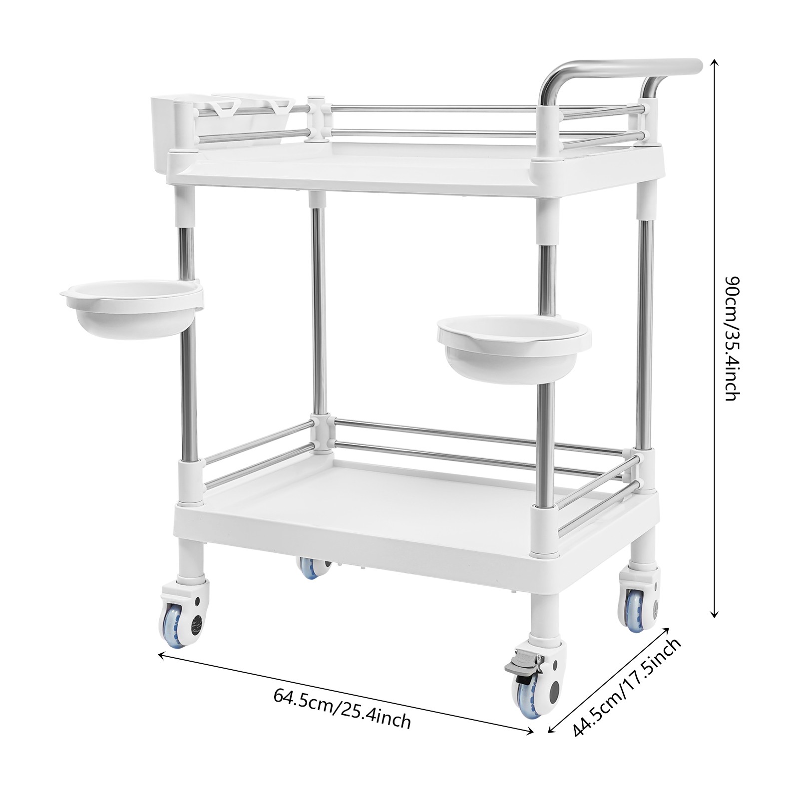 Mobile Utility Cart with Wheels Professional Medical Trolley Cart Storage Cart