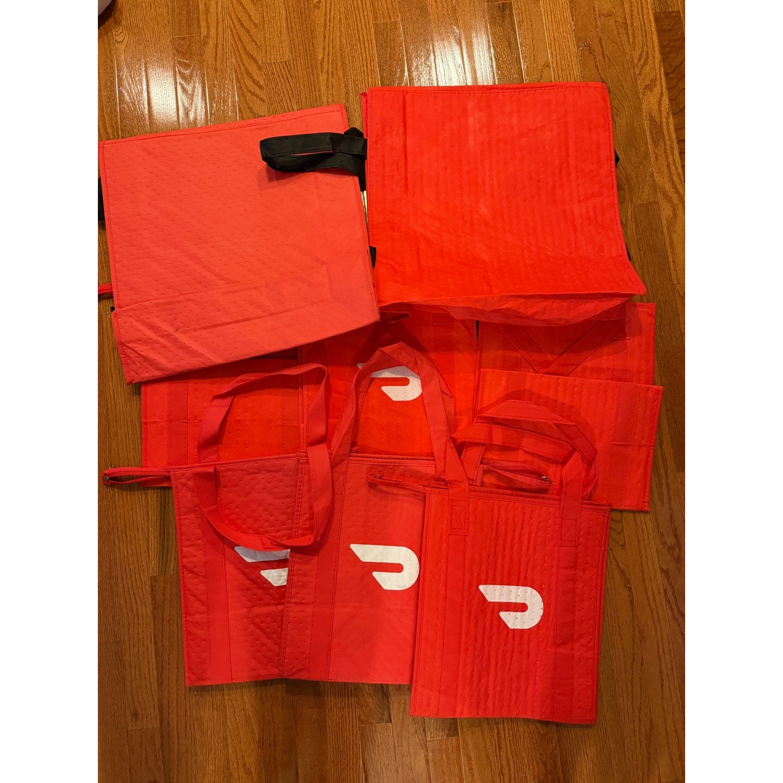 DoorDash Delivery Bag Unisex OS Red Thermal Insulated Catering Tote Lot of 9