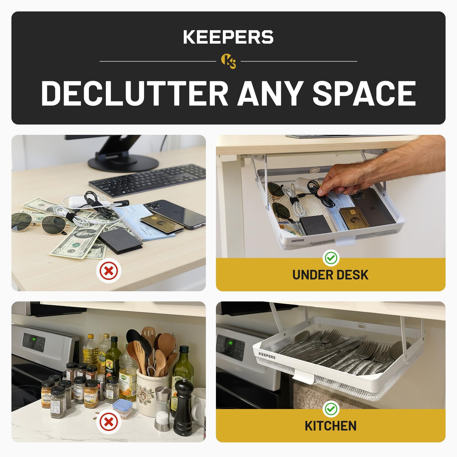 Anything Keeper – Organizer for Home, Kitchen, Bathroom, RV, Small Spaces – Stor