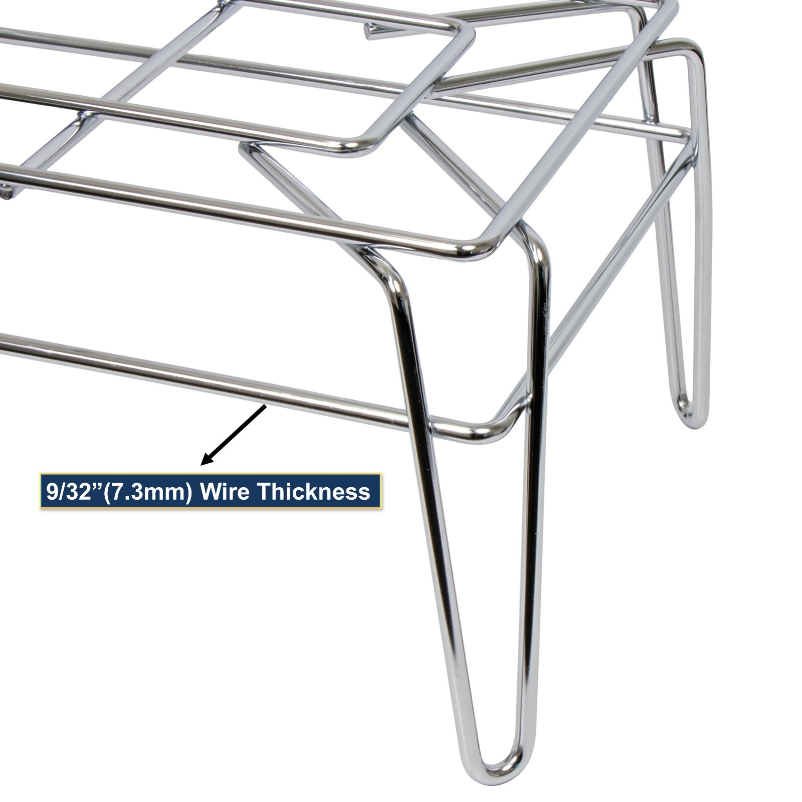GSW RA-M1510 Heavy Duty All Welded Chrome Wire Multi-Functional Rack 15″x11″x8″