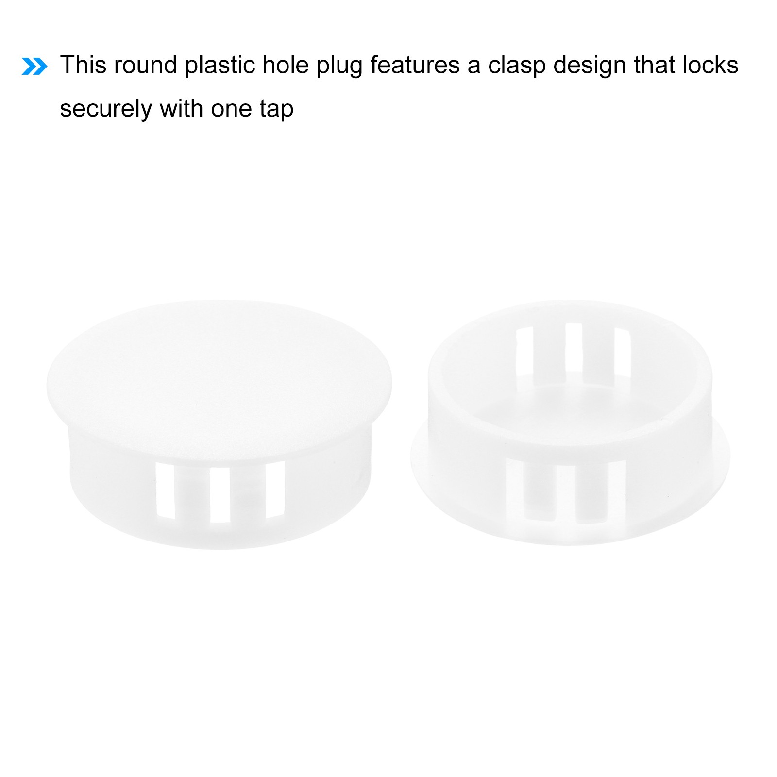 32Pcs 28mm(1 1/8′) White Nylon Plastic Round Locking Hole Plugs Insert End Caps