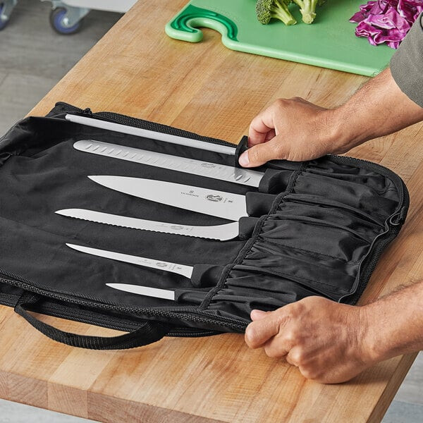 Victorinox 7.4012-X12 Piece Fibrox Knife Set with Polyester Roll Bag