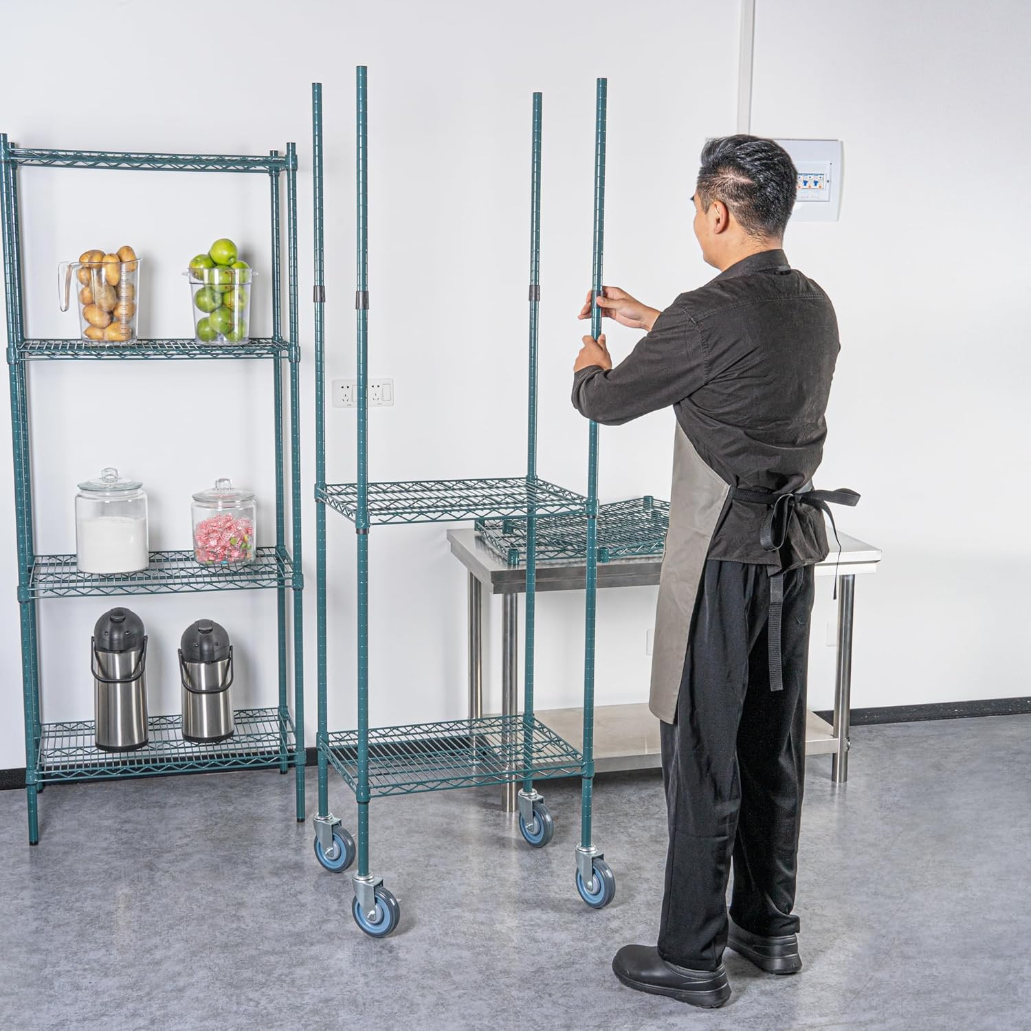 -Shelving Posts ONLY: Chef 101 74 Inch Mobile Shelving Posts, 4 NSF Certified Ep