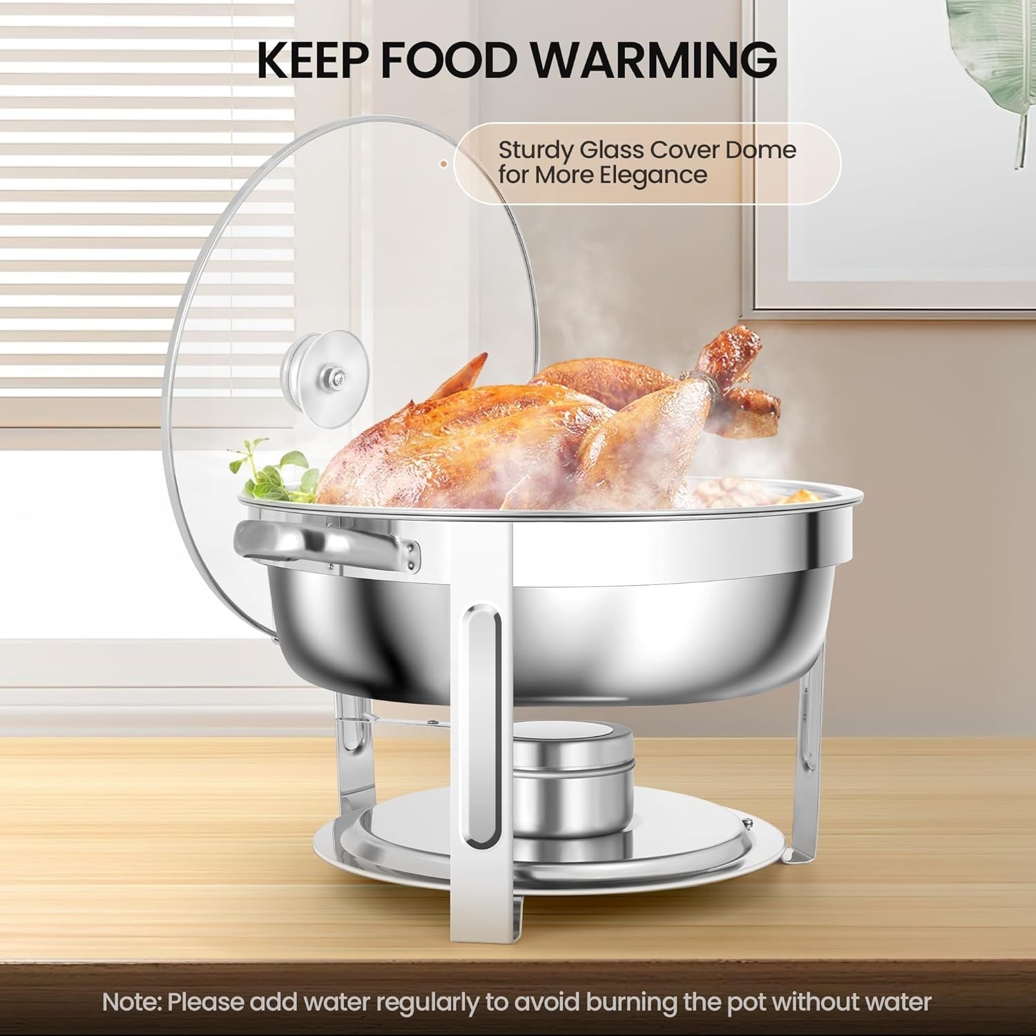 Buffet Chafing Dishes Set 4 Pack Stainless Steel Food Warmers for Parties