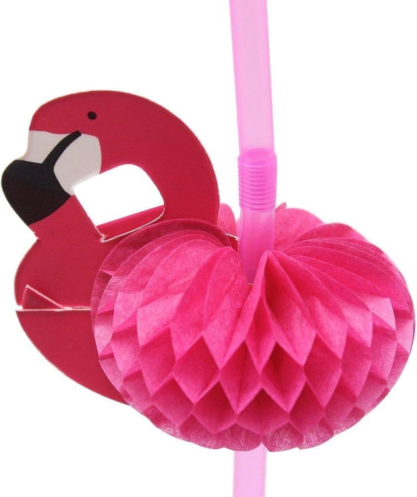 50 Pcs Flamingo Straws Flamingo Drinking Straws Bachelorette Straw Bendable