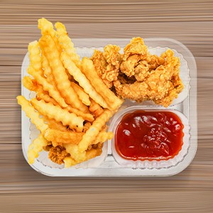 100 Pcs Nacho Trays – Large 6″x8″ Disposable 22 Oz – 2 Compartments Clear