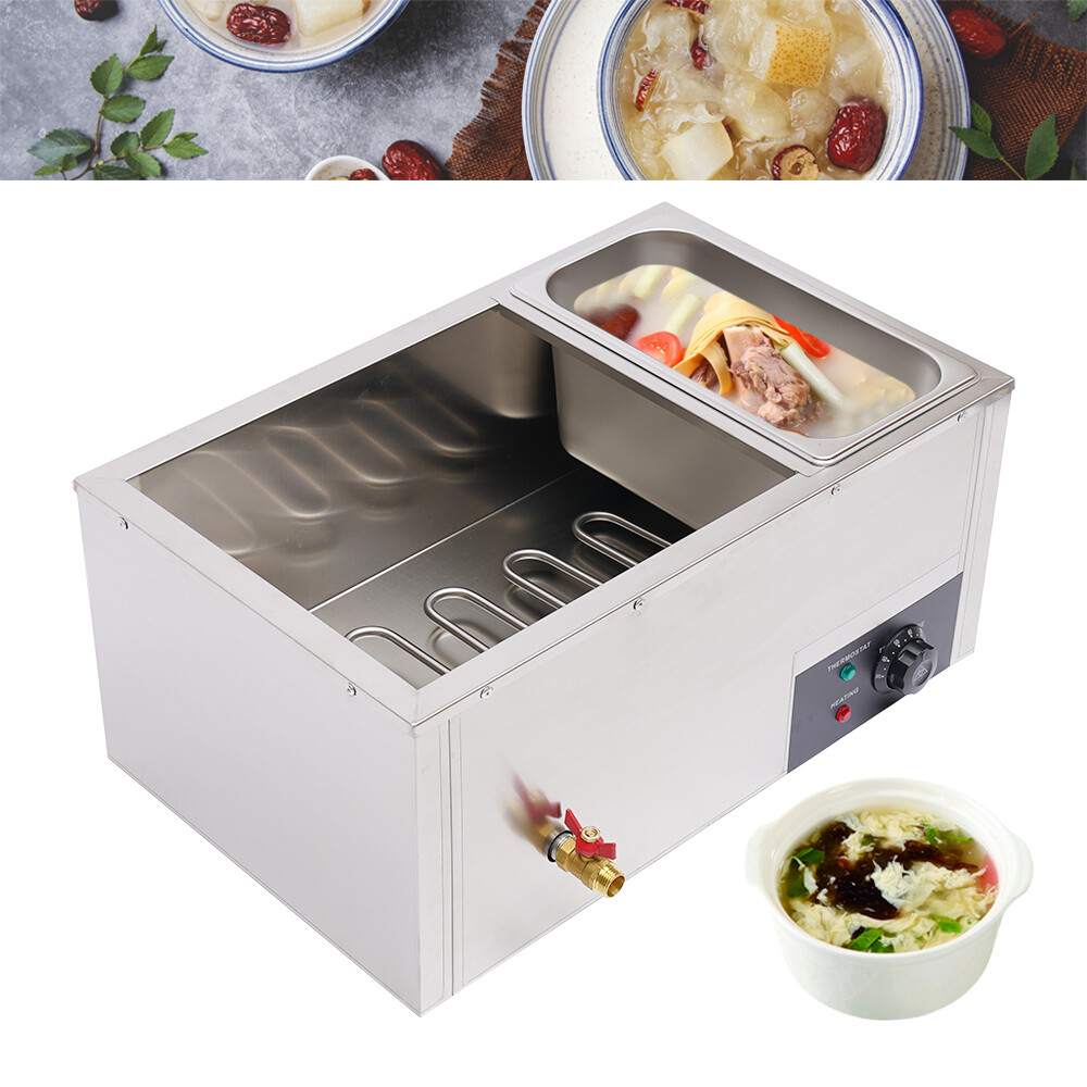 3-Pan Commercial Electric Food Warmer Steam Table Buffet Bain Marie Countertop