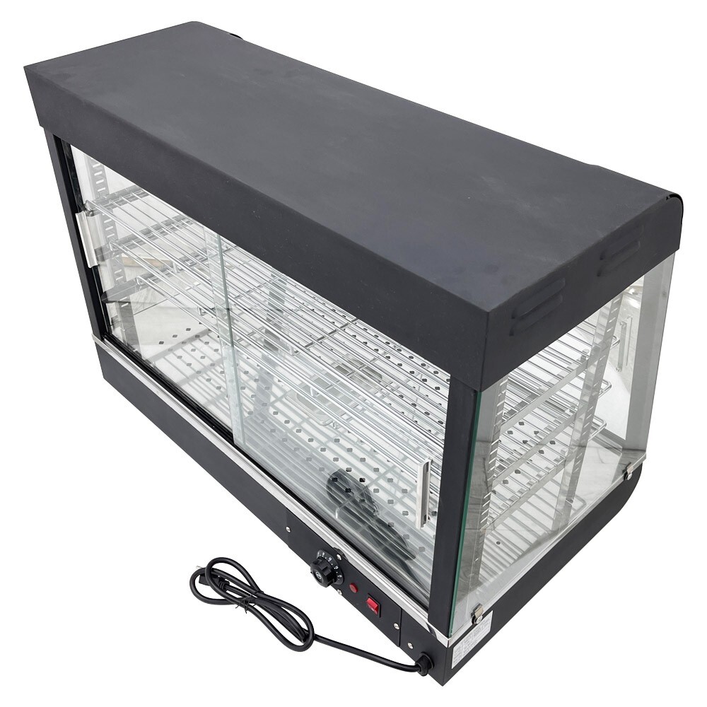 35in Commercial Food Warmer Display Case 110V Electric Food Pastry Pizza Warmer