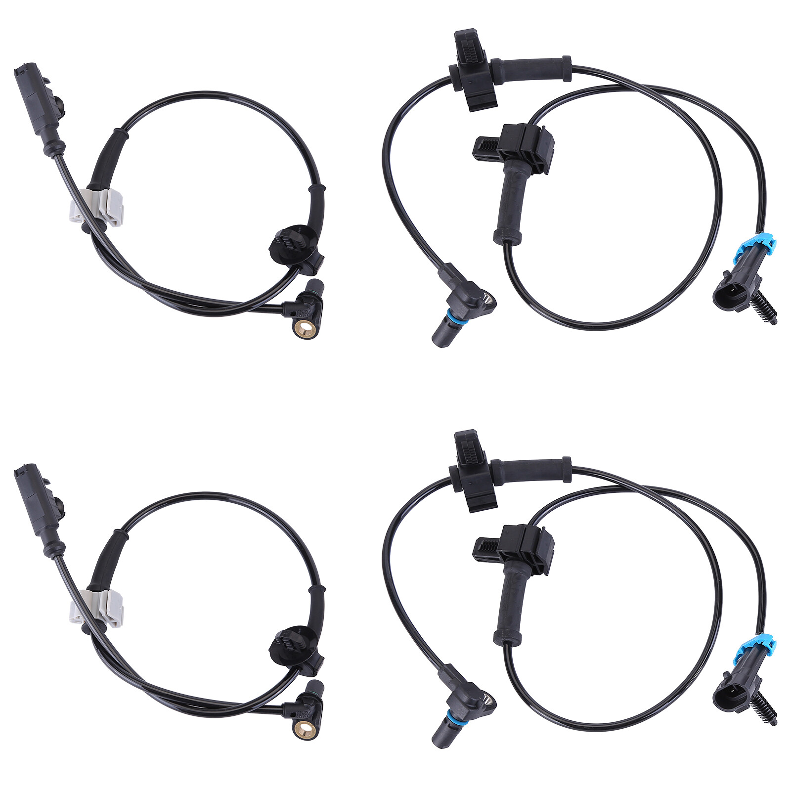 Front and Rear Left & Right ABS Wheel Speed Sensor 2 Pair for Chevy Silverado