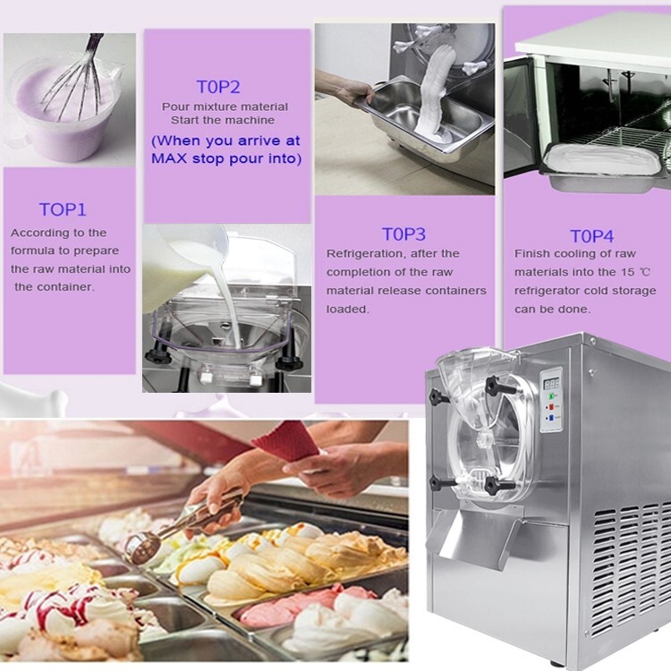 Kolice Commercial Hard Ice Cream Maker Italian Water Ice Machine