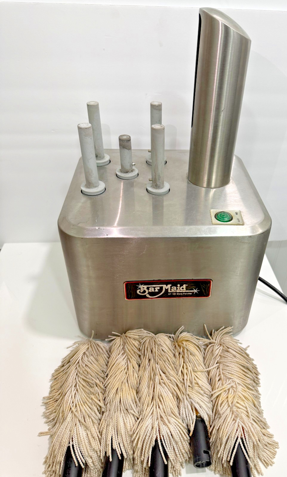 Bar Maid GP-100 Five Brush Electric Glass Polisher Commercial Restaurant WORKS