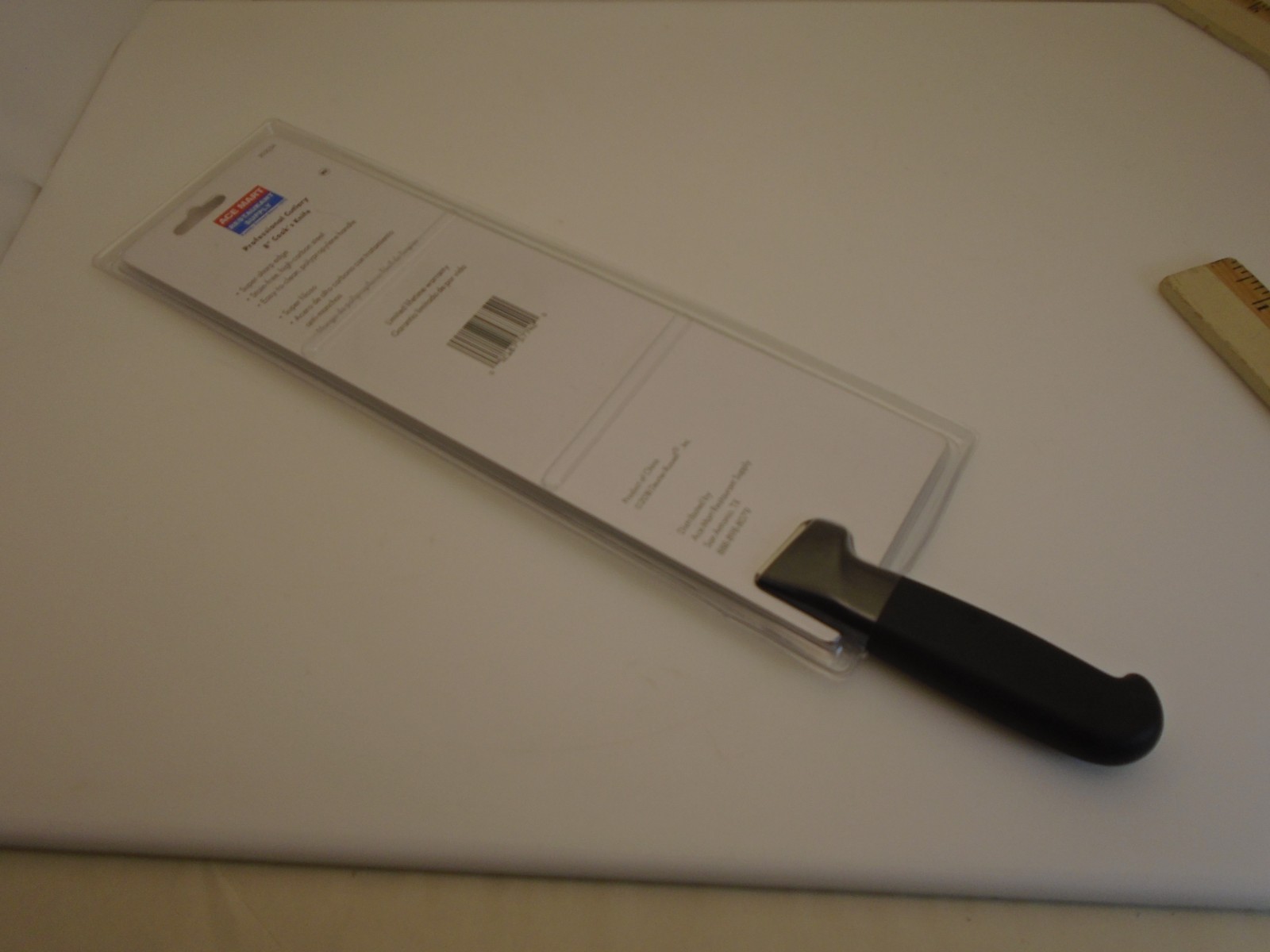 Pro Knife Commercial 8 inch Chefs Cooks Knife Stainless Wide Blade Black Handle