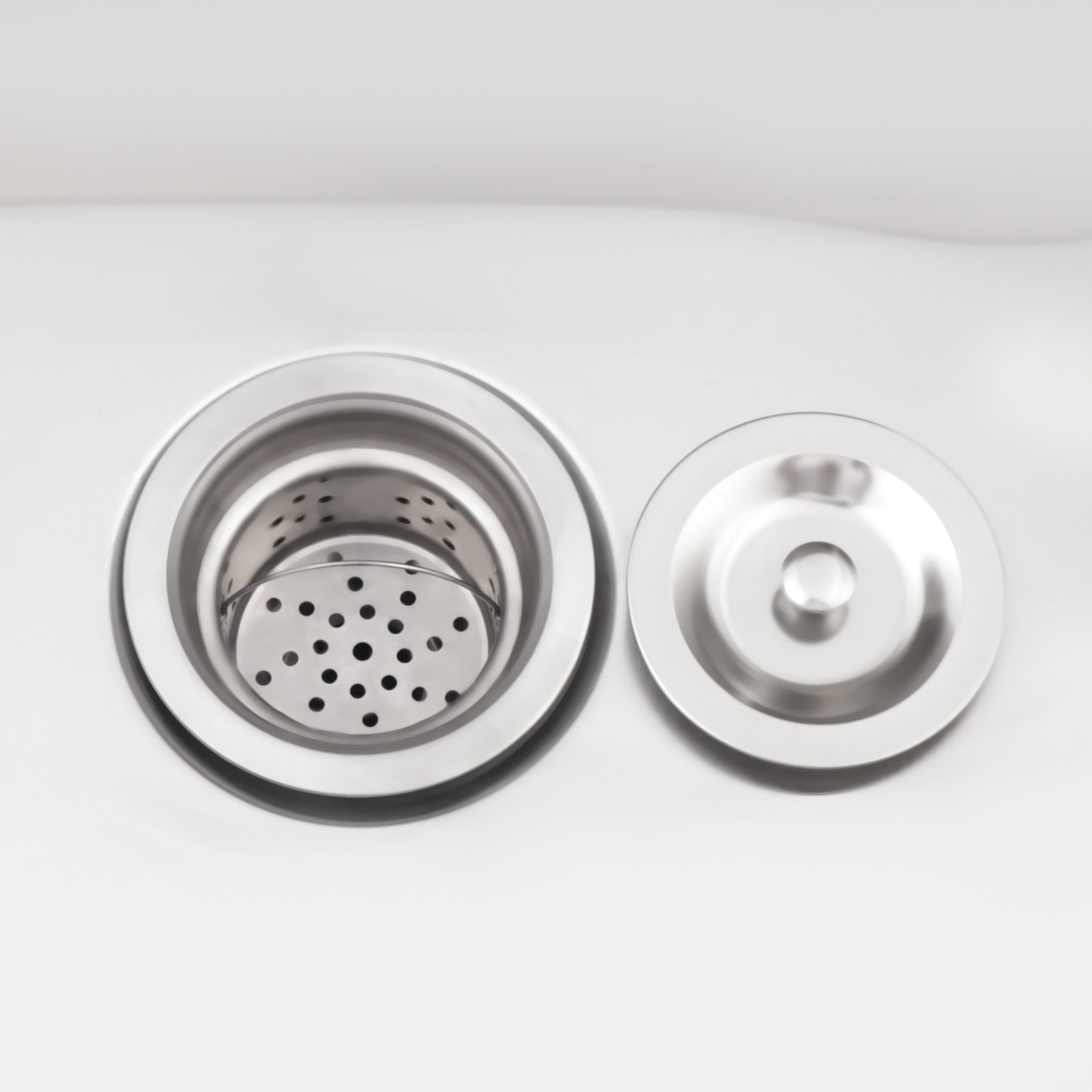 Stainless Steel Sink 2 Compartment Commercial Kitchen Sink w/Faucet Utility Sink
