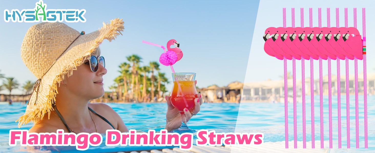 50 Pcs Flamingo Straws Flamingo Drinking Straws Bachelorette Straw Bendable
